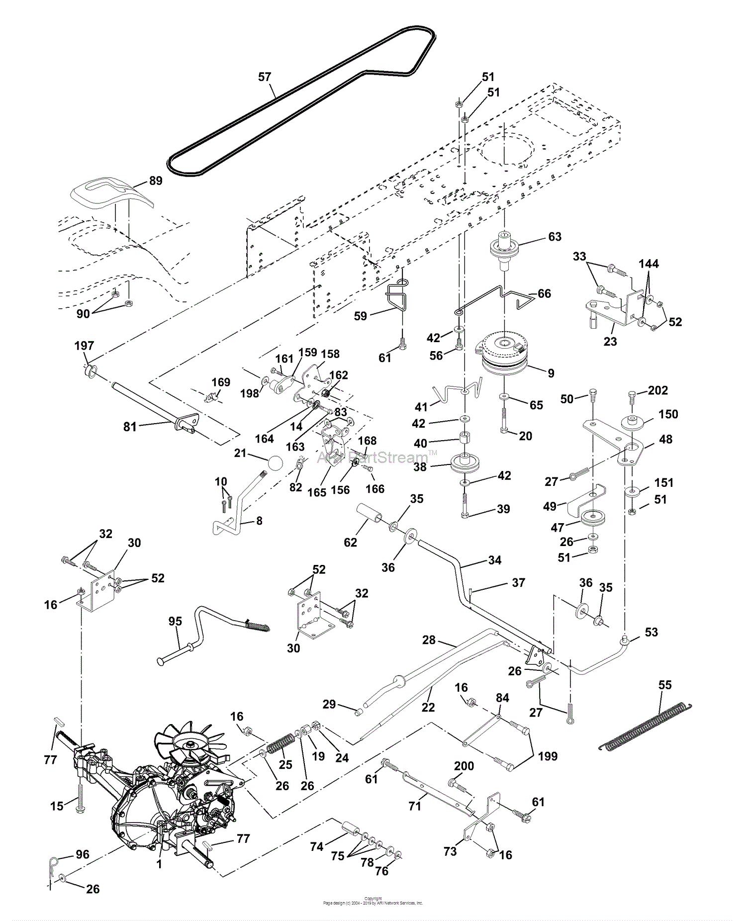 Husqvarna YTH 150 (954140108A) (1999-11) Parts Diagram for Drive