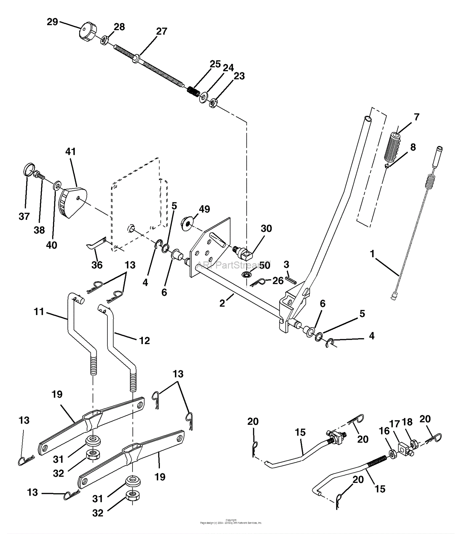 Husqvarna YTH 1542 XP (954568465) (2004-03) Parts Diagram for Mower Lift