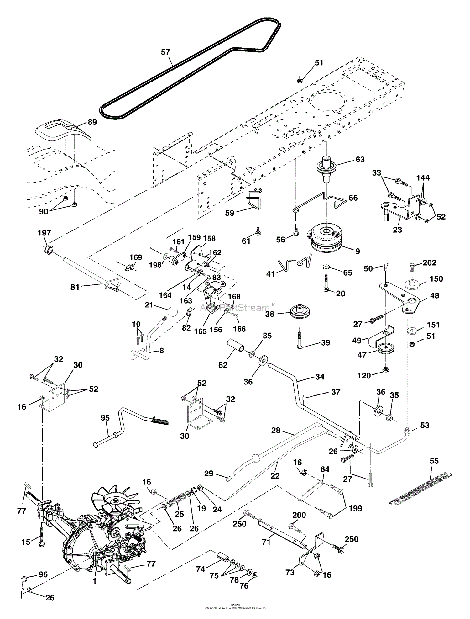 Husqvarna YTH 1542 XPC (954567253) (2001-12) Parts Diagram for Drive