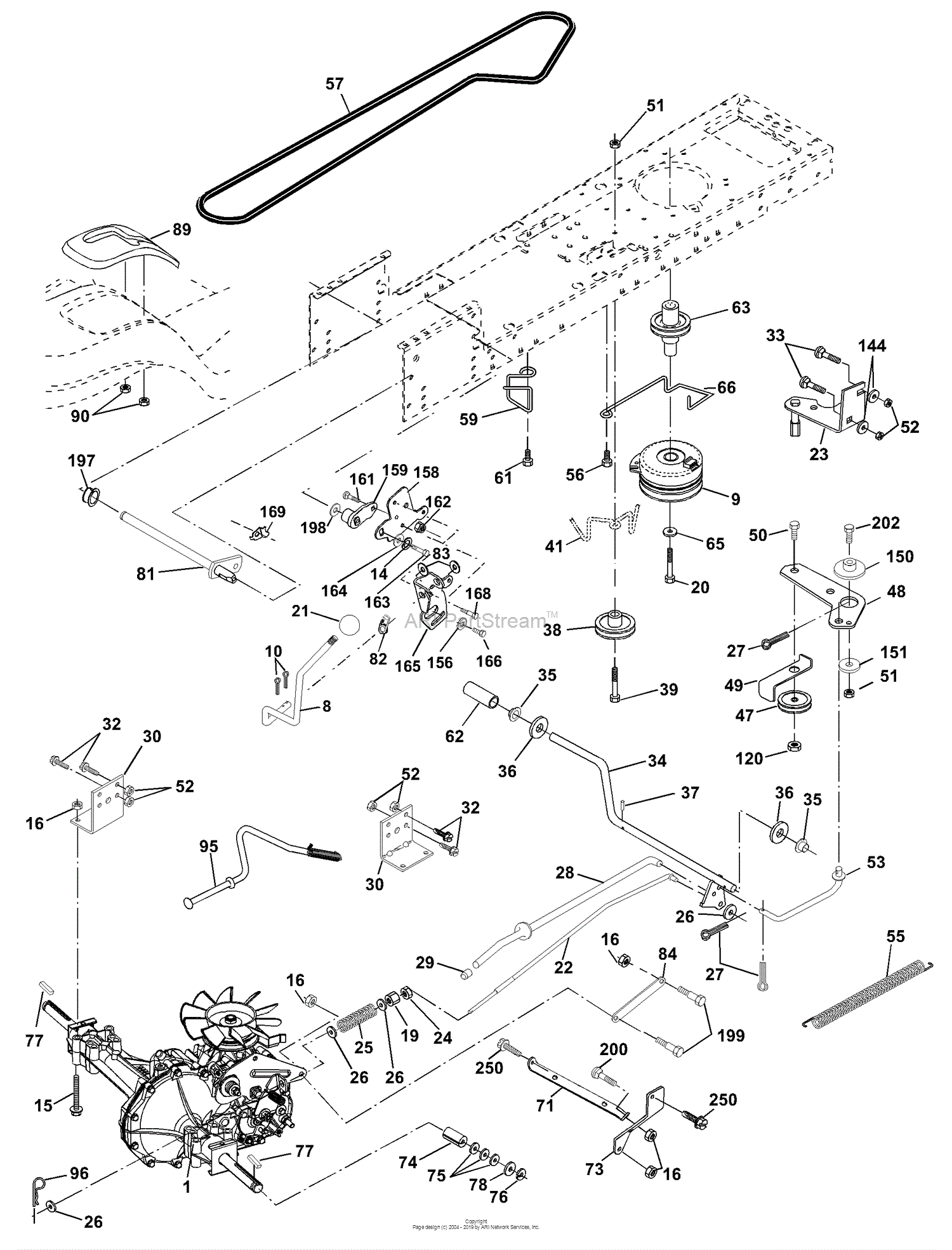 Husqvarna YTH 1542 XPD (954567253) (2001-12) Parts Diagram for Drive