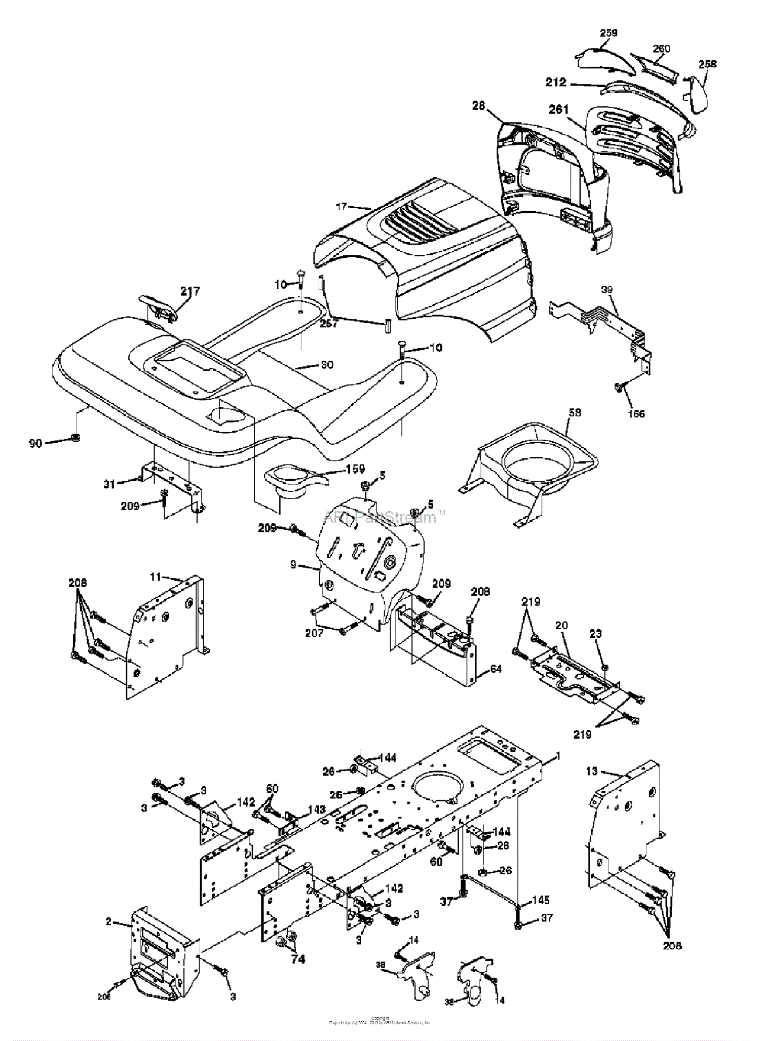 Husqvarna YTH 1542 XPG (954567253) (2003-03) Parts Diagram for Chassis ...