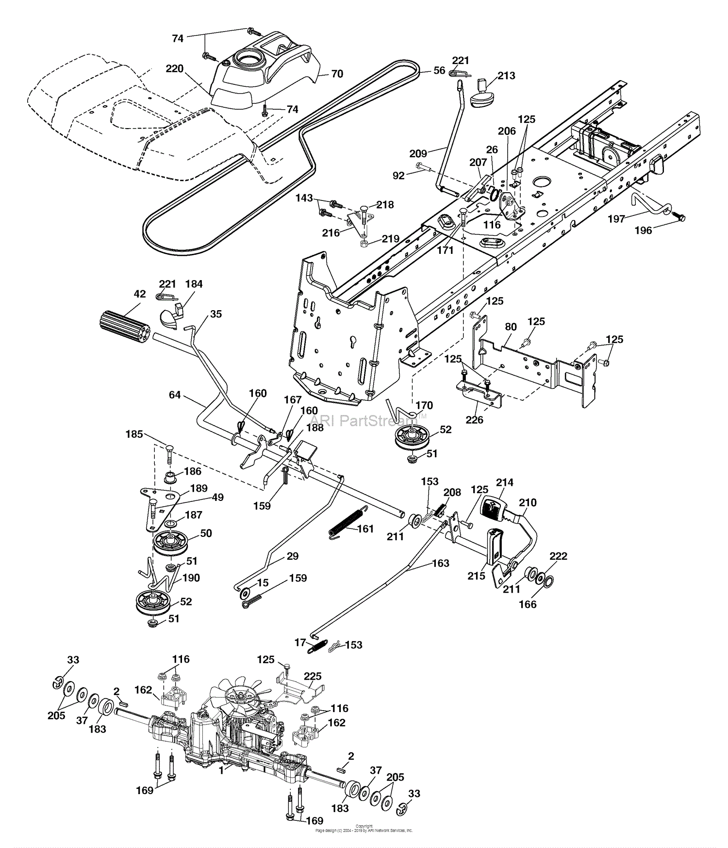 Husqvarna YTH 1542 XPT (96043000601) (2006-06) Parts Diagram for Drive