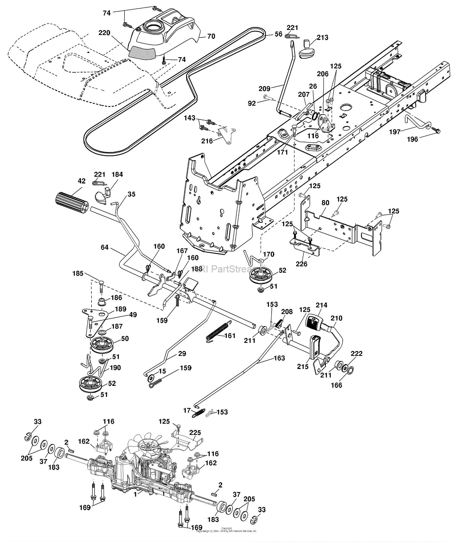 Husqvarna YTH 1542 XPT (96043000603) (2008-01) Parts Diagram for Drive