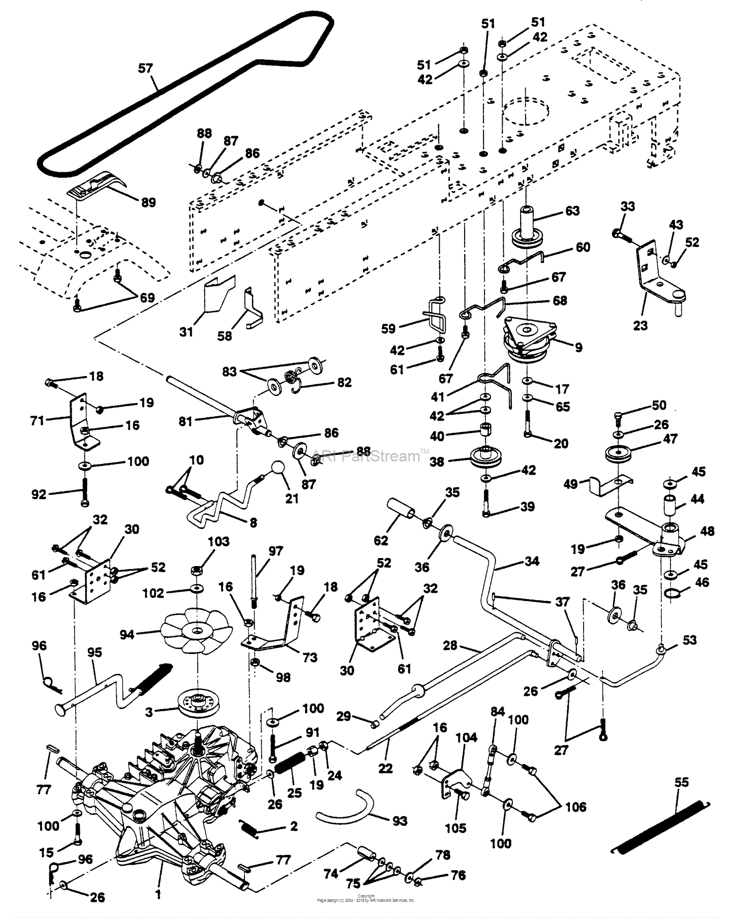 Husqvarna YTH 180 (HC18VH42A) (954002761) (1994-10) Parts Diagram for Drive