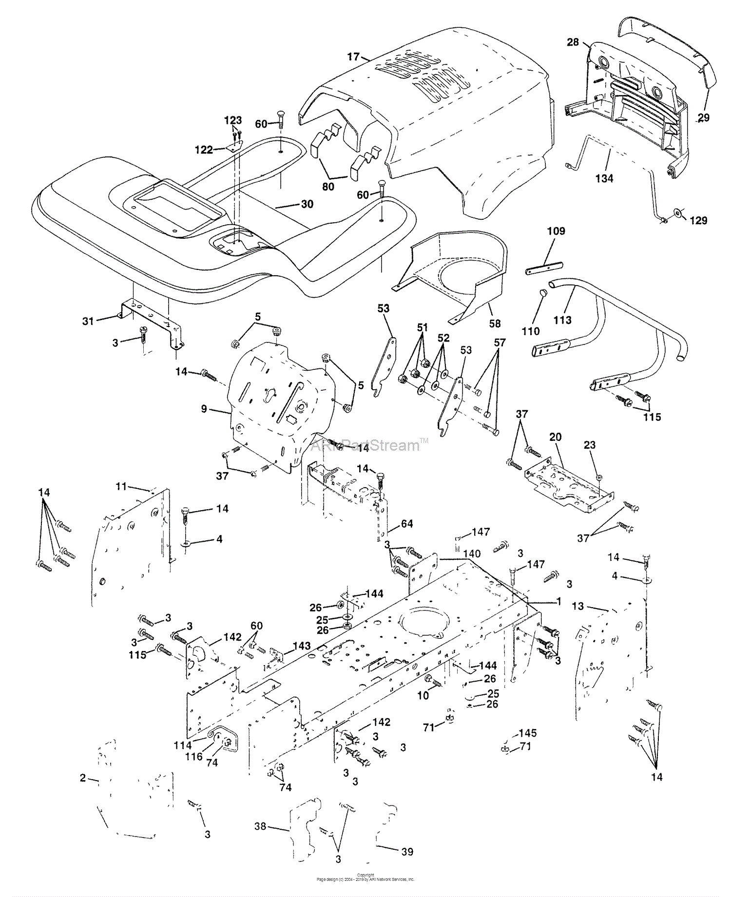 Husqvarna YTH 180 (HCYTH180C) (954140010) (1997-01) Parts Diagram for ...