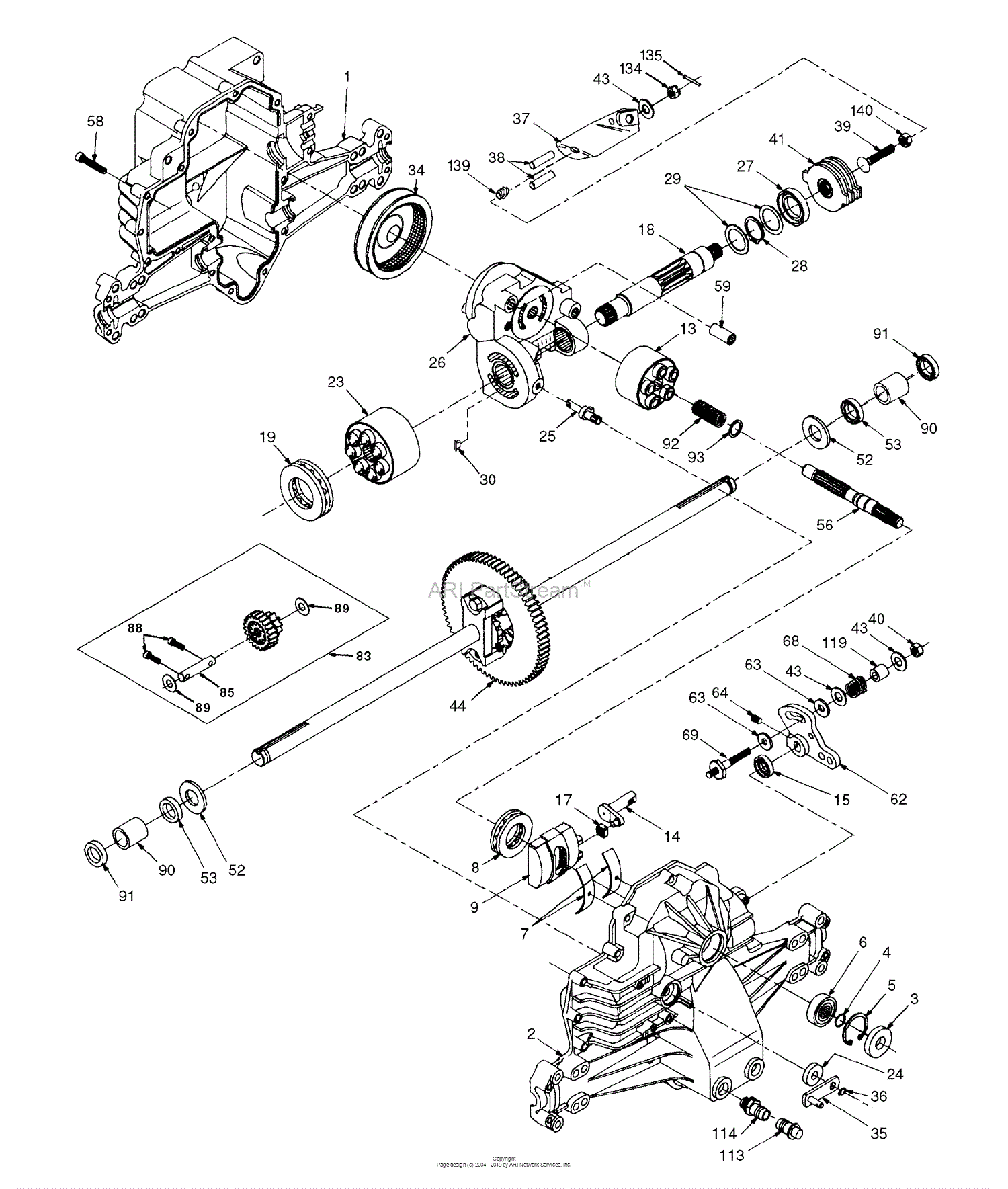 Husqvarna YTH 180 (HCYTH180E) (1997-11) Parts Diagram for Hydro Gear ...