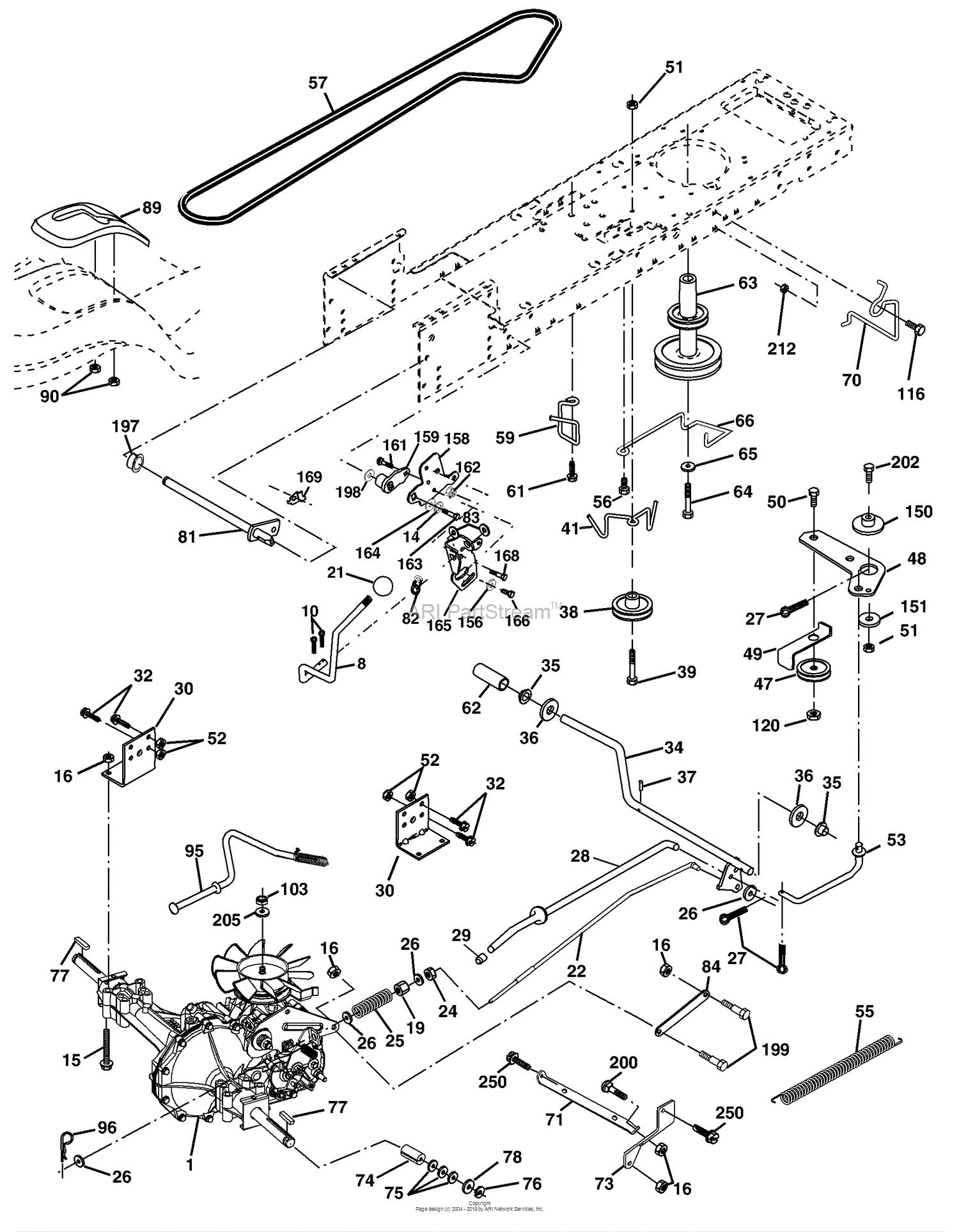 Husqvarna YTH 1842 A (954569790) (2003-01) Parts Diagram for Drive