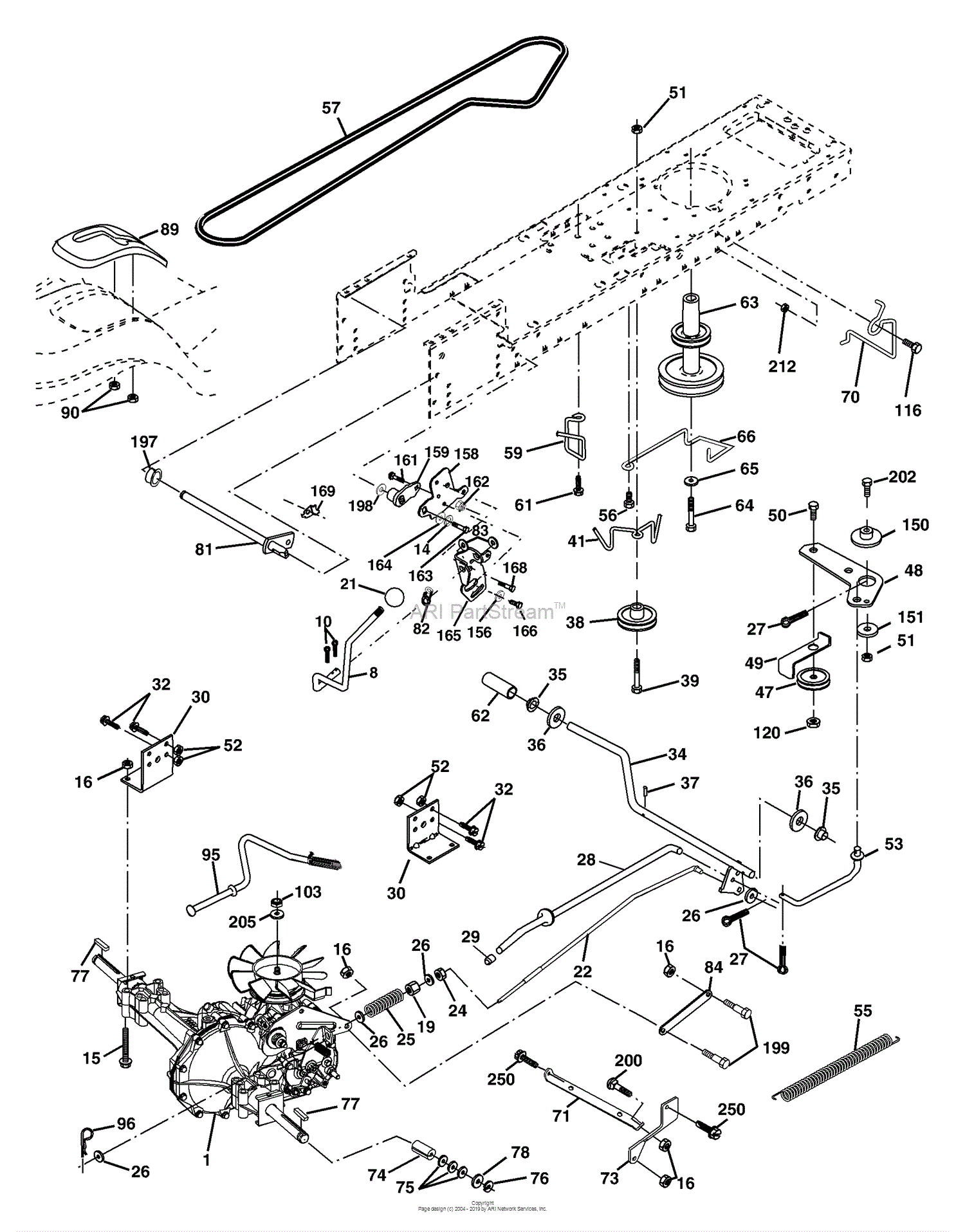 Husqvarna YTH 1842 B (954569790) (2002-12) Parts Diagram for Drive