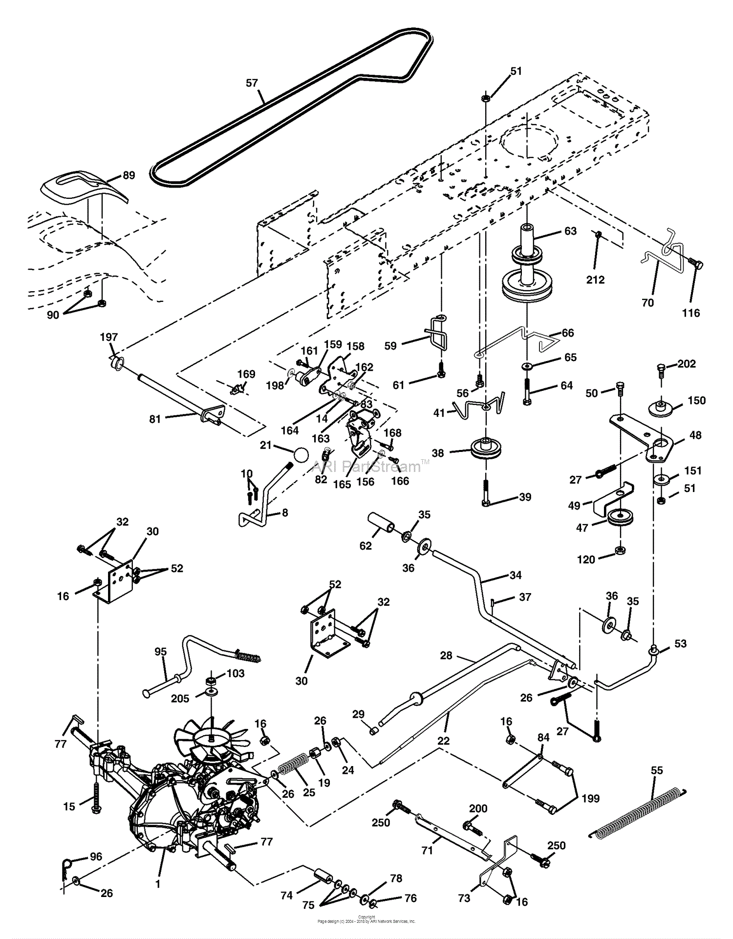 Husqvarna YTH 1842 C (954569790) (2003-02) Parts Diagram for Drive