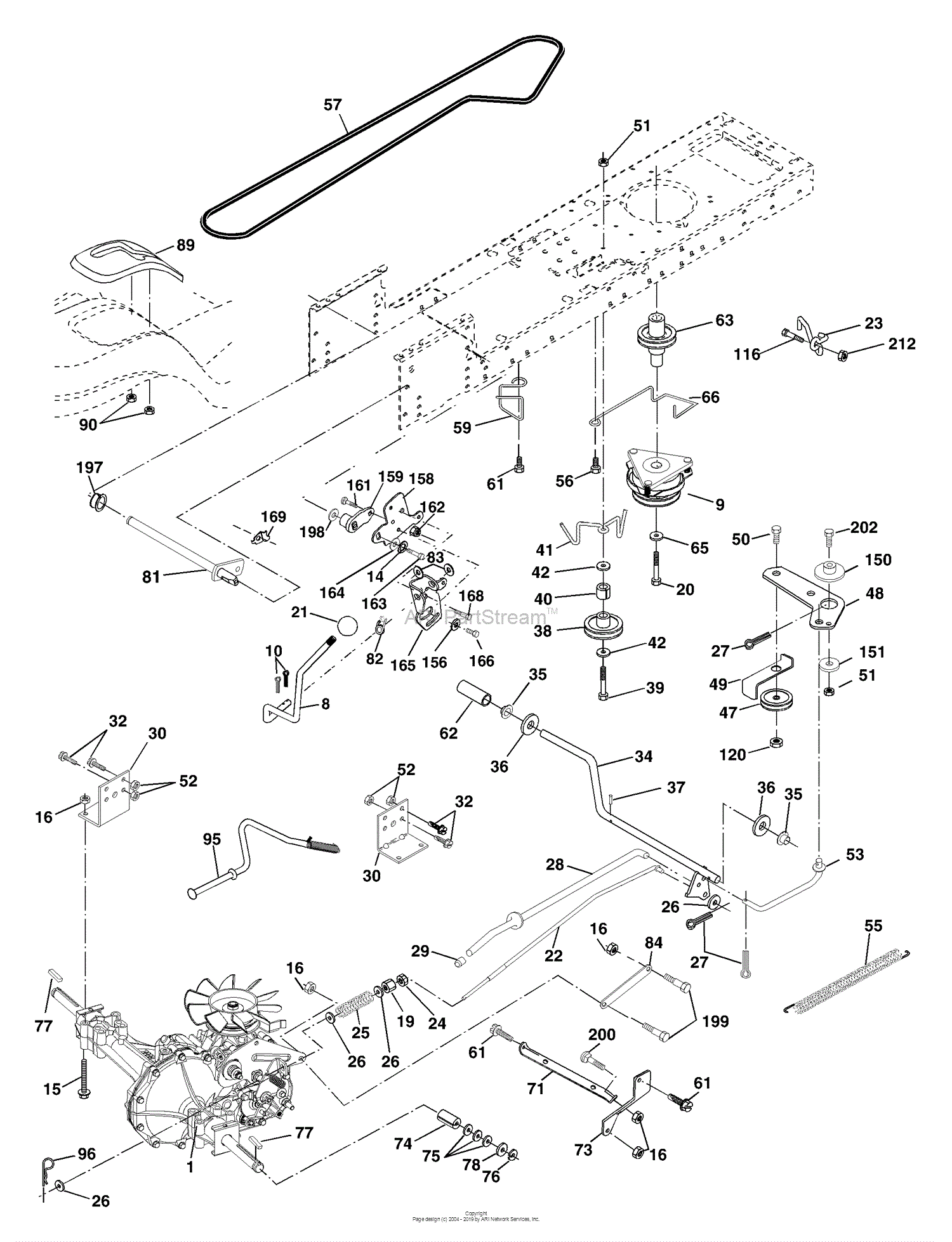 Husqvarna YTH 1848 XPB (954567260) (2001-05) Parts Diagram for Drive