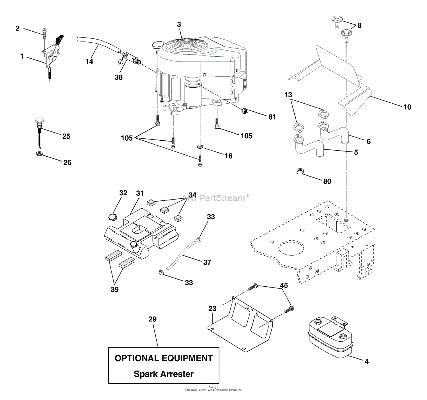 Husqvarna YTH 1848 XPB (954567260) (2001-05) Parts Diagram for Engine