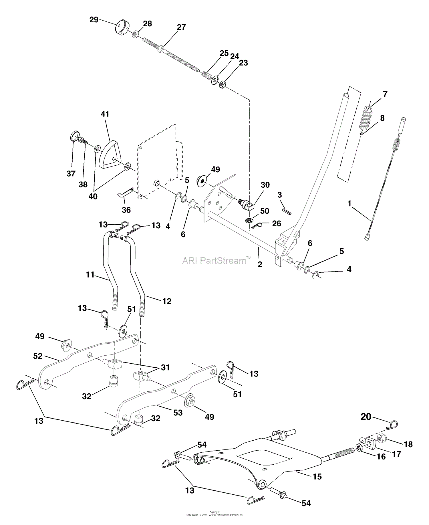 Husqvarna YTH 1848 XPB (954567260) (2001-05) Parts Diagram for Mower Lift