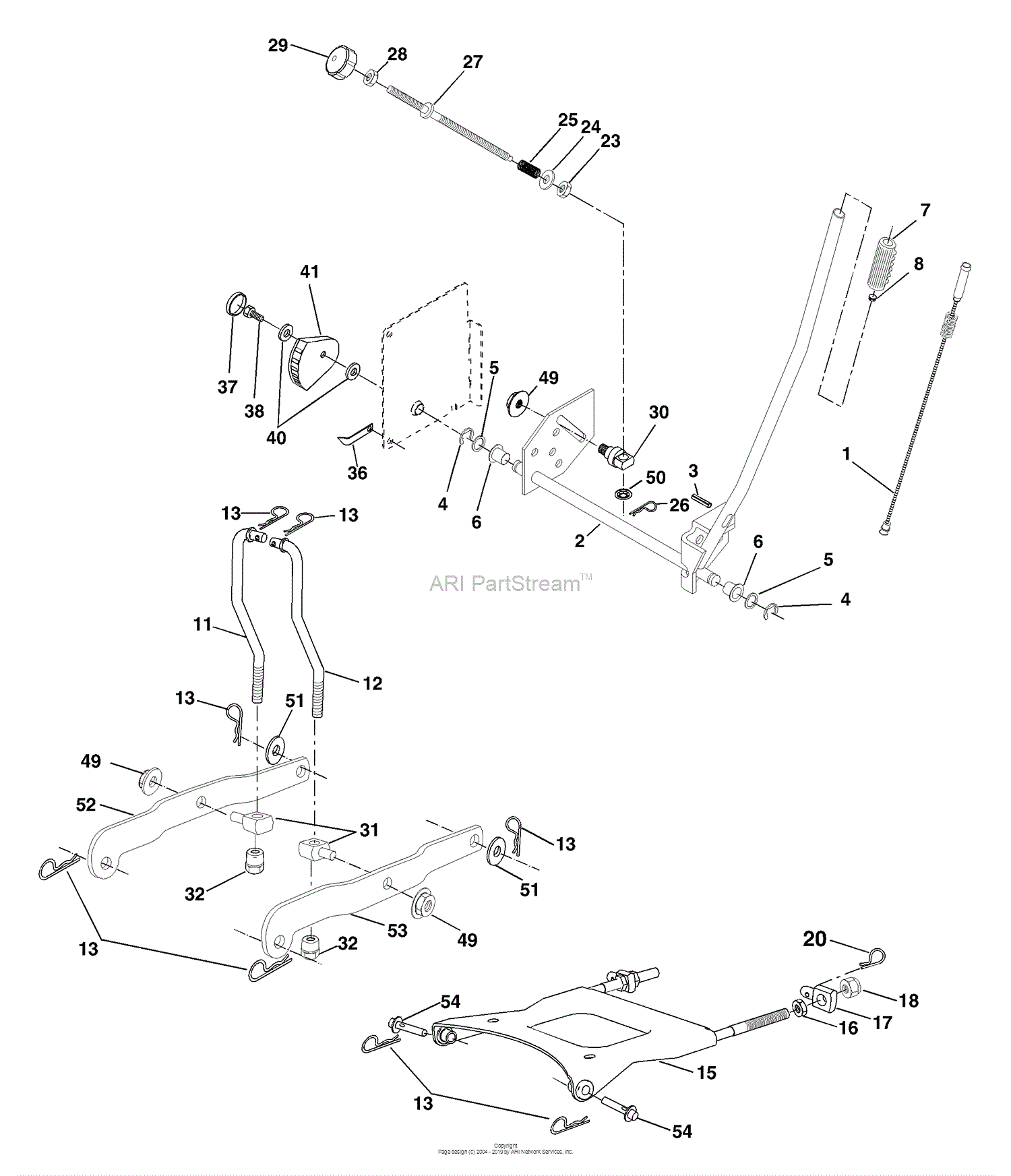 Husqvarna YTH 1848 XPC (954567260) (2001-10) Parts Diagram for Mower Lift