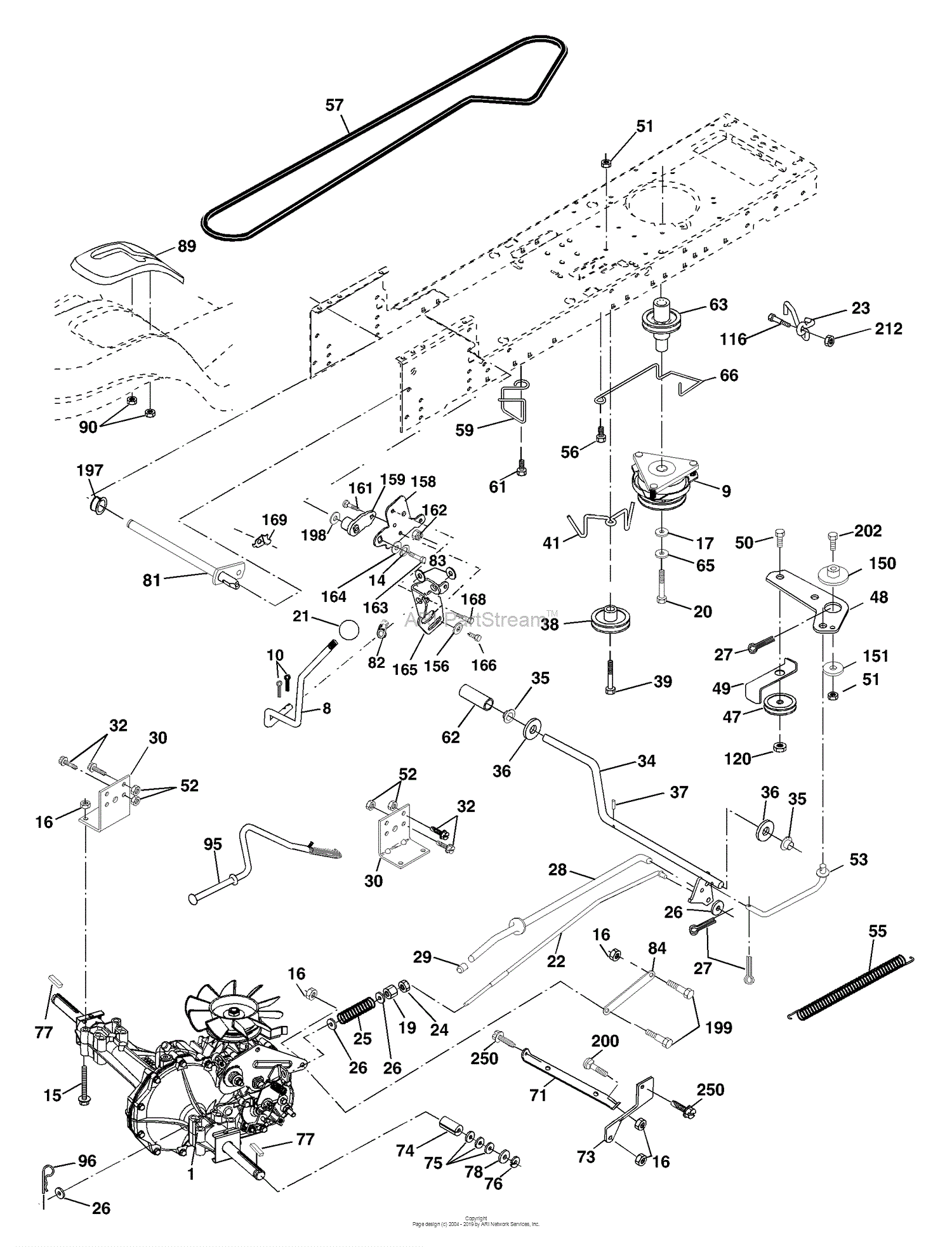 Husqvarna YTH 1848 XPD (954567260) (2001-12) Parts Diagram for Drive