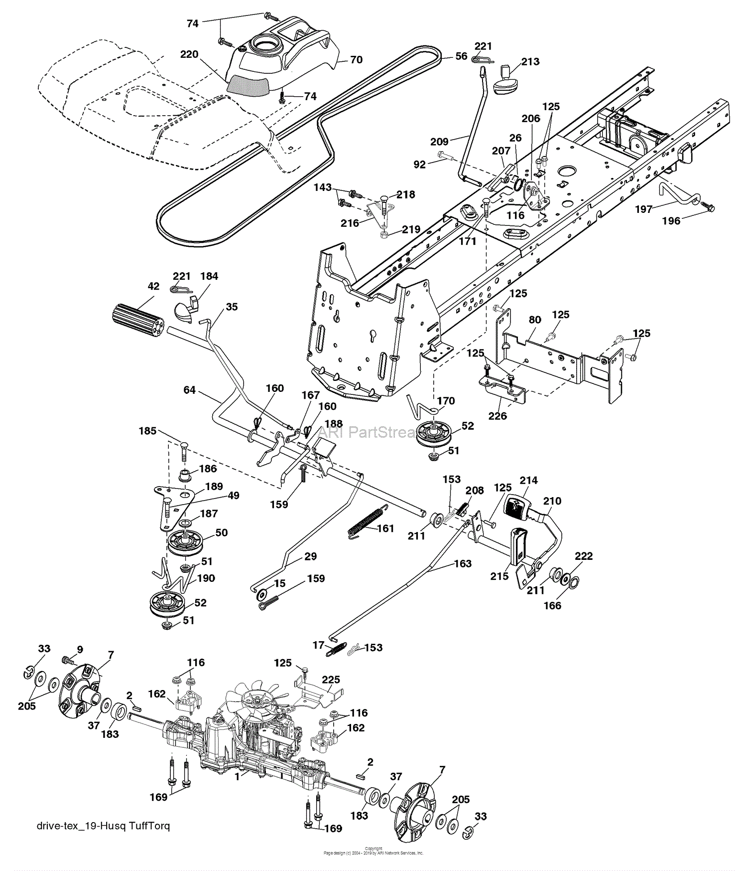 Husqvarna YTH 1848 XPT (96043000701) (2006-03) Parts Diagram for Drive