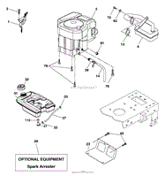 Husqvarna YTH 18542 (960450060-00) - Husqvarna 42 Yard Tractor (2017-06)  ENGINE Parts Lookup with Diagrams