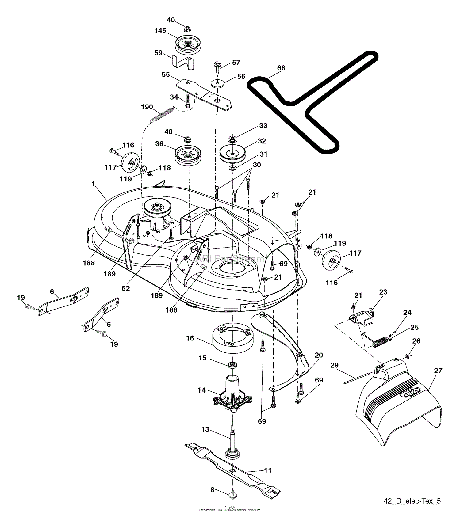 Husqvarna 42 Inch Mower Deck Parts Diagram - Catalog Library