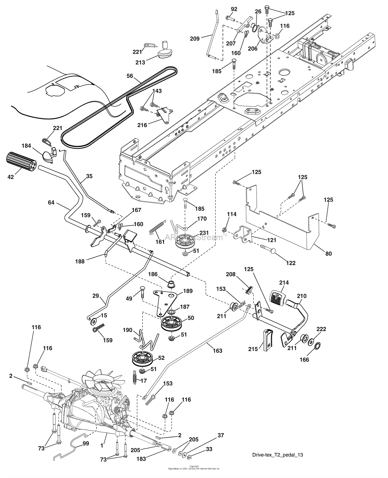 Husqvarna Yth 20 K 46 (96043003302) (2008-09) Parts Diagram For Drive