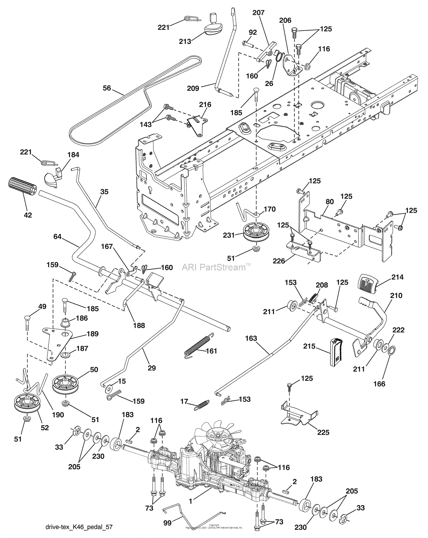 Husqvarna Yth 20 K 46 96043003304 2009 05 Parts Diagram For Drive