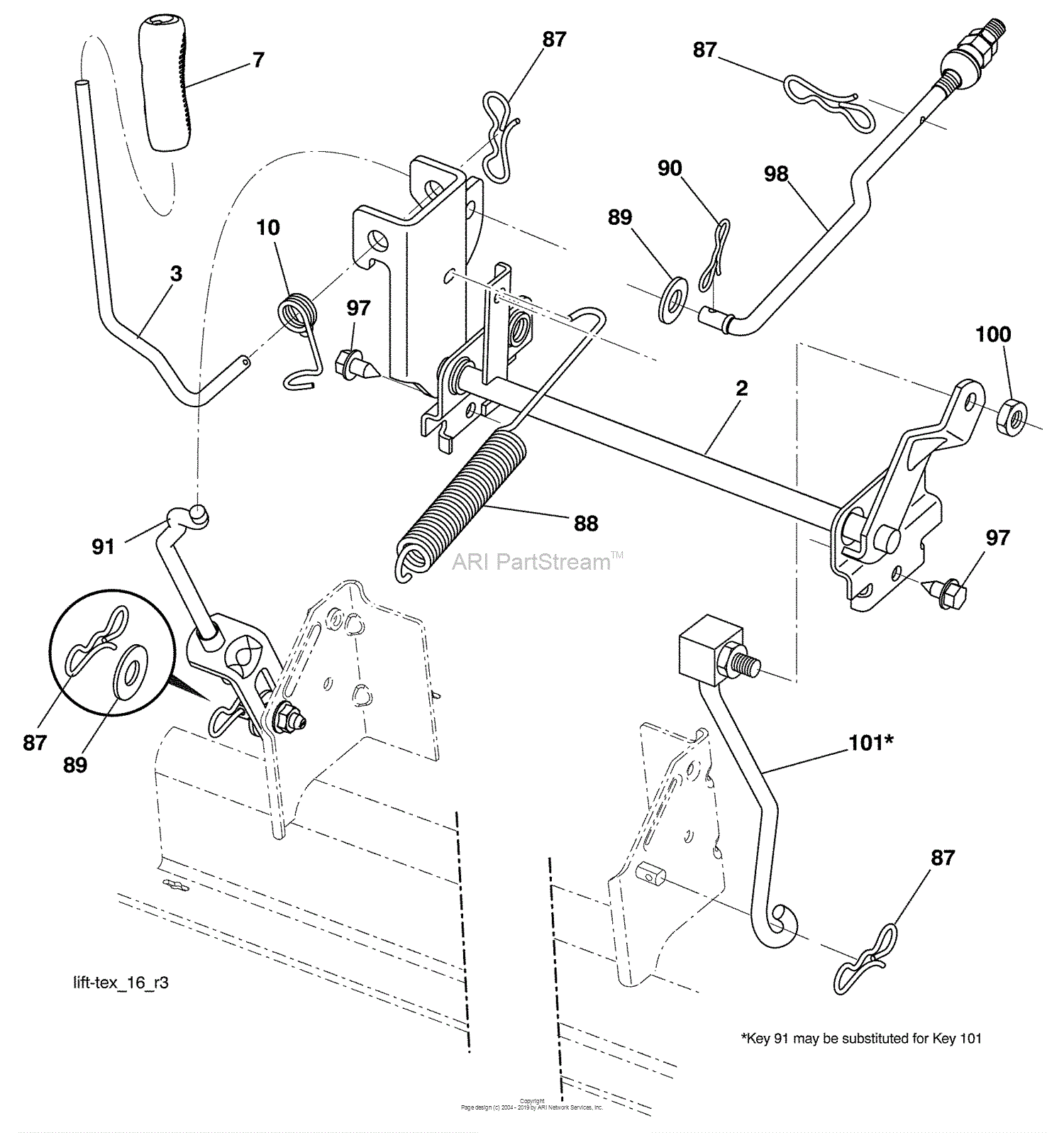 Husqvarna Yth 20 K 46 96043003304 2009 05 Parts Diagram For Mower Lift