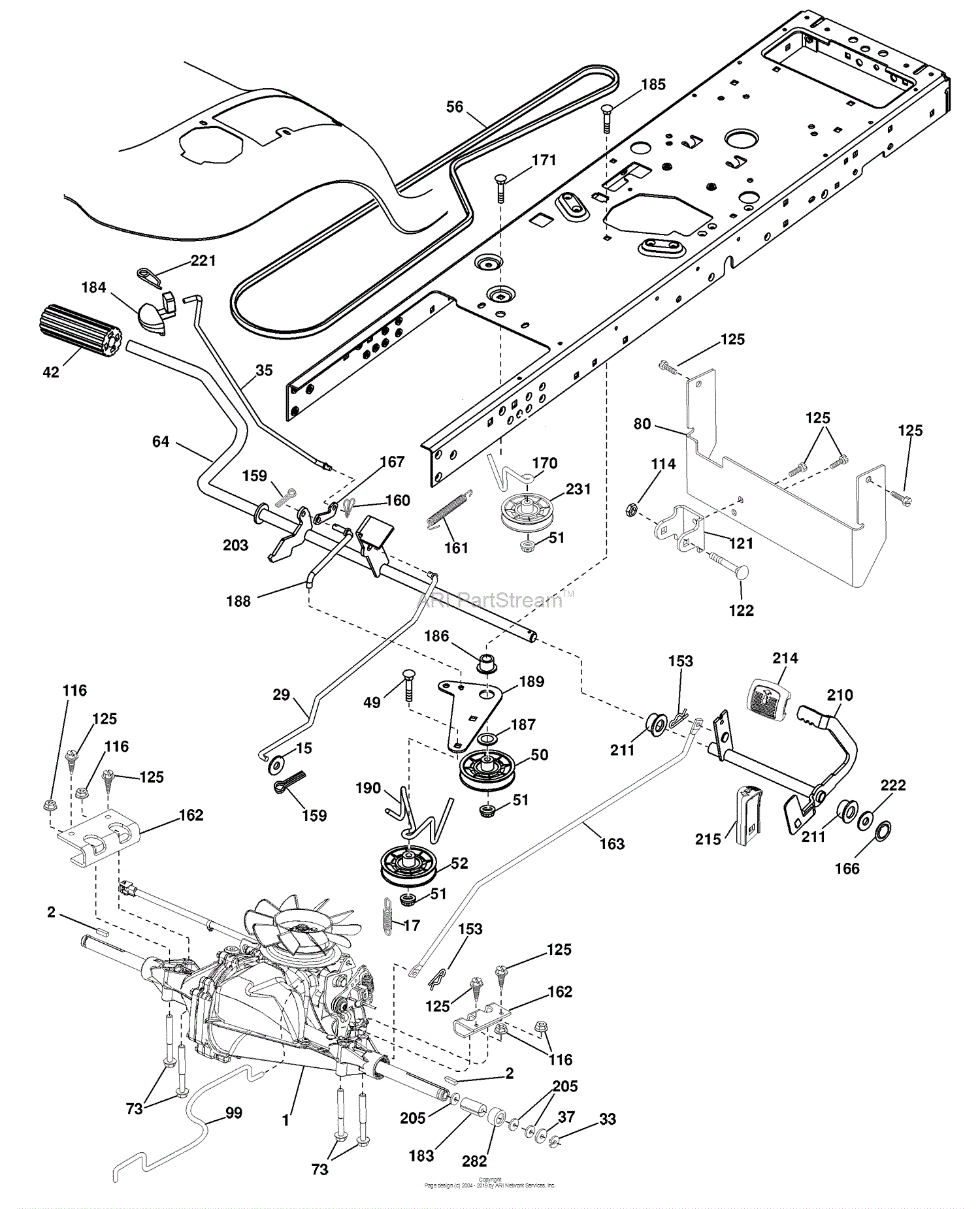 Husqvarna YTH 20 K 46 (96045000404) (2007-10) Parts Diagram for Drive