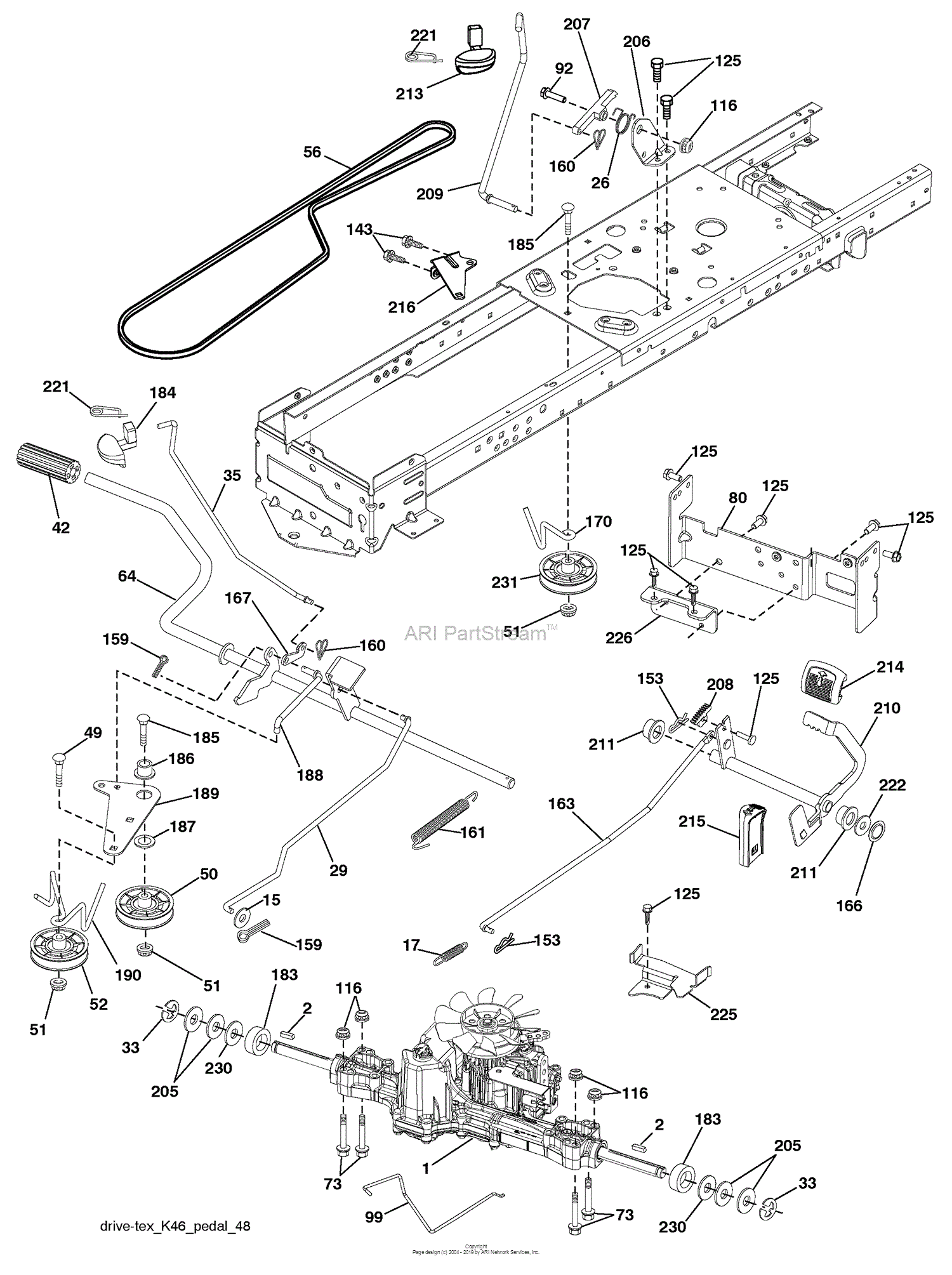 Husqvarna Yth 20 K 46 96045000414 2009 05 Parts Diagram For Drive