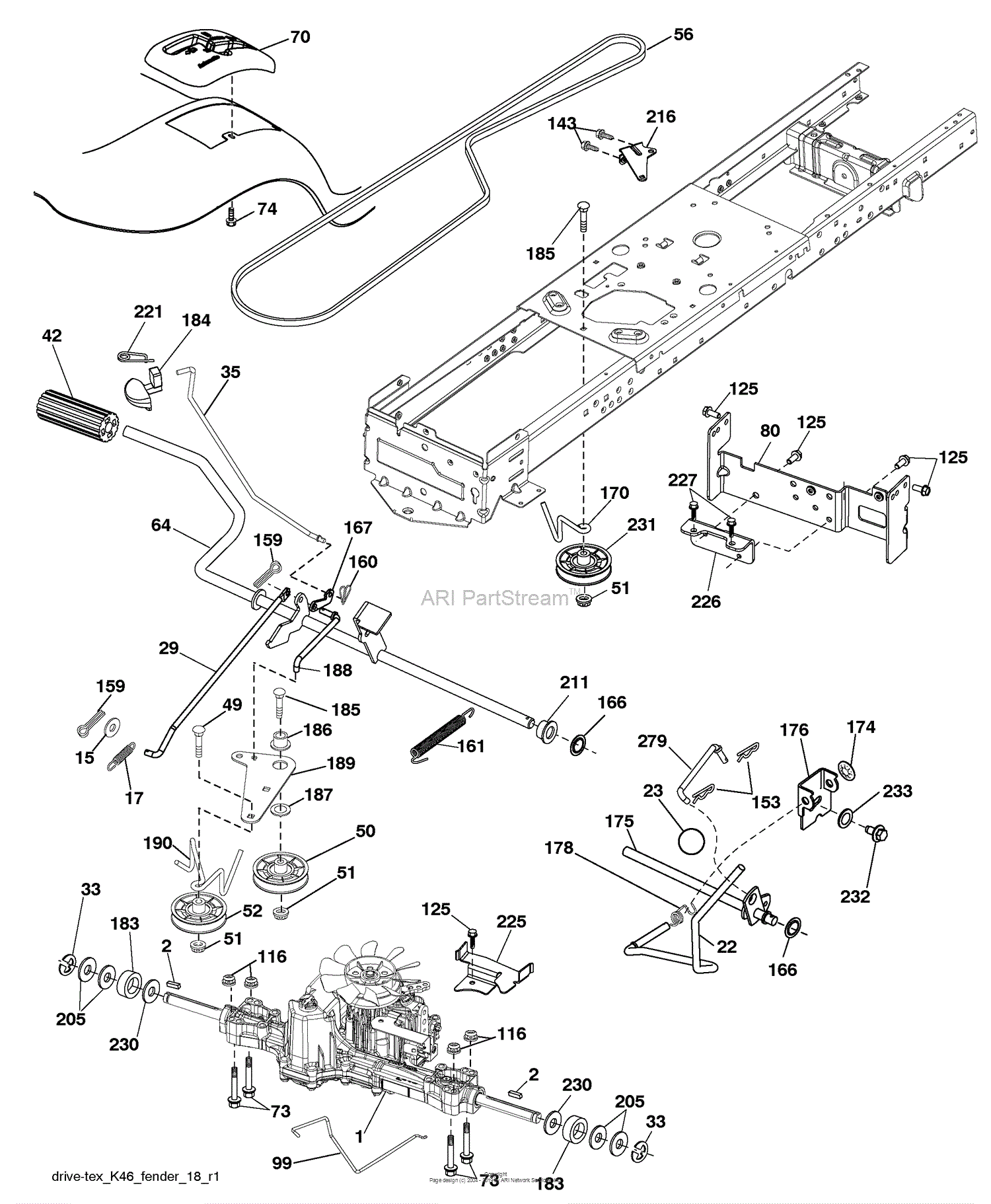 Husqvarna YTH 2042 (917289610) (2010-05) Parts Diagram for Drive