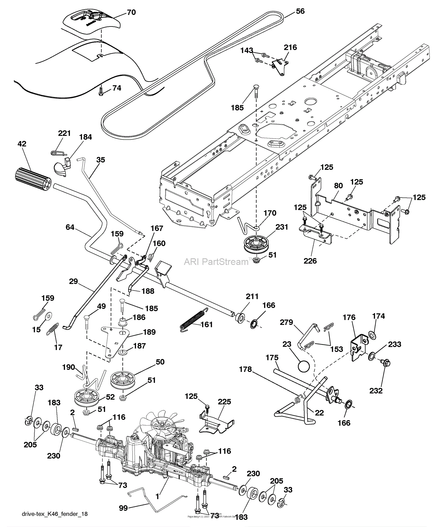 Husqvarna YTH 2042 (96043009201) (2010-02) Parts Diagram for Drive