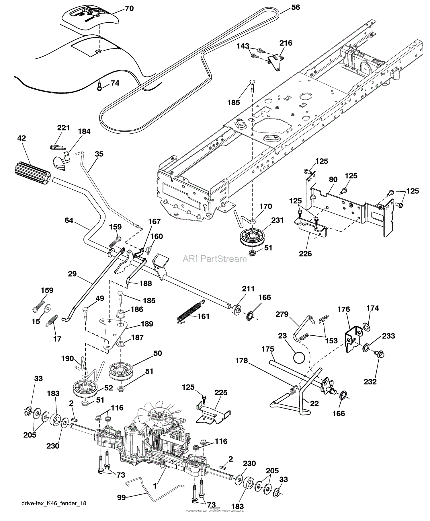 Husqvarna YTH 2042 (96043010600) (2009-12) Parts Diagram for Drive