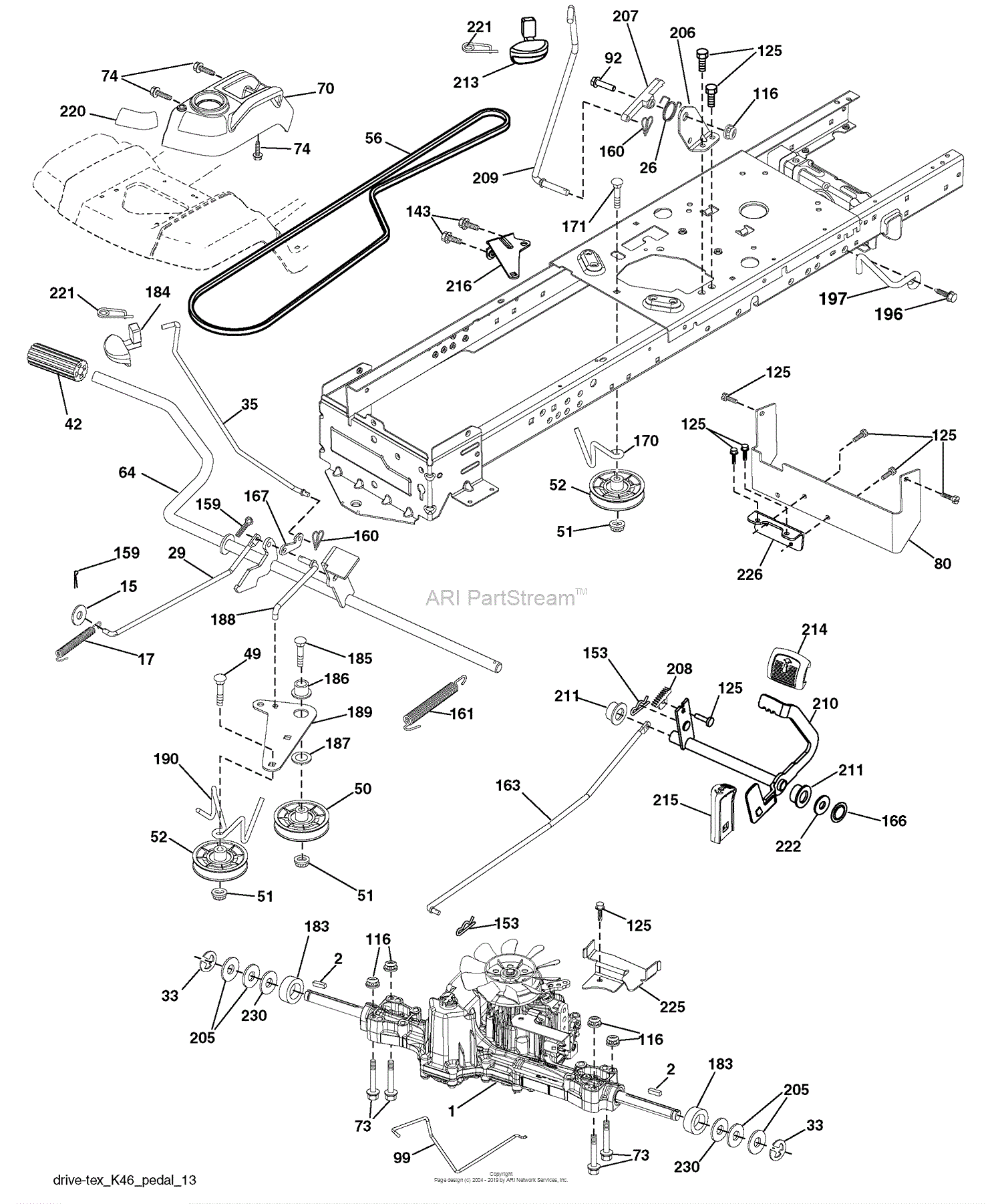 Husqvarna YTH 2042 TD (96041005403) (2010-02) Parts Diagram for Drive