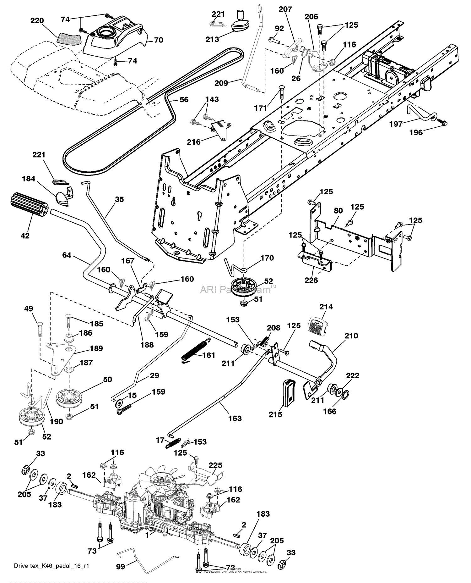 Husqvarna YTH 2146 XP (96043002901) (2008-01) Parts Diagram for Drive