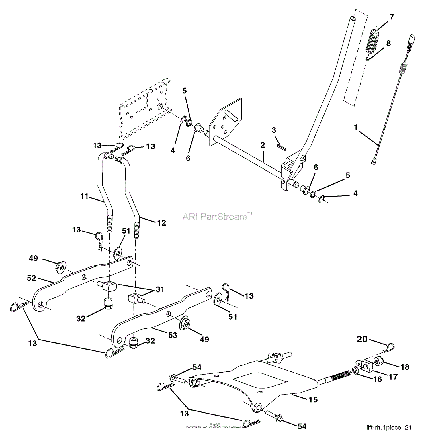 Husqvarna YTH 2148 C (954571960) (2004-03) Parts Diagram for Mower Lift