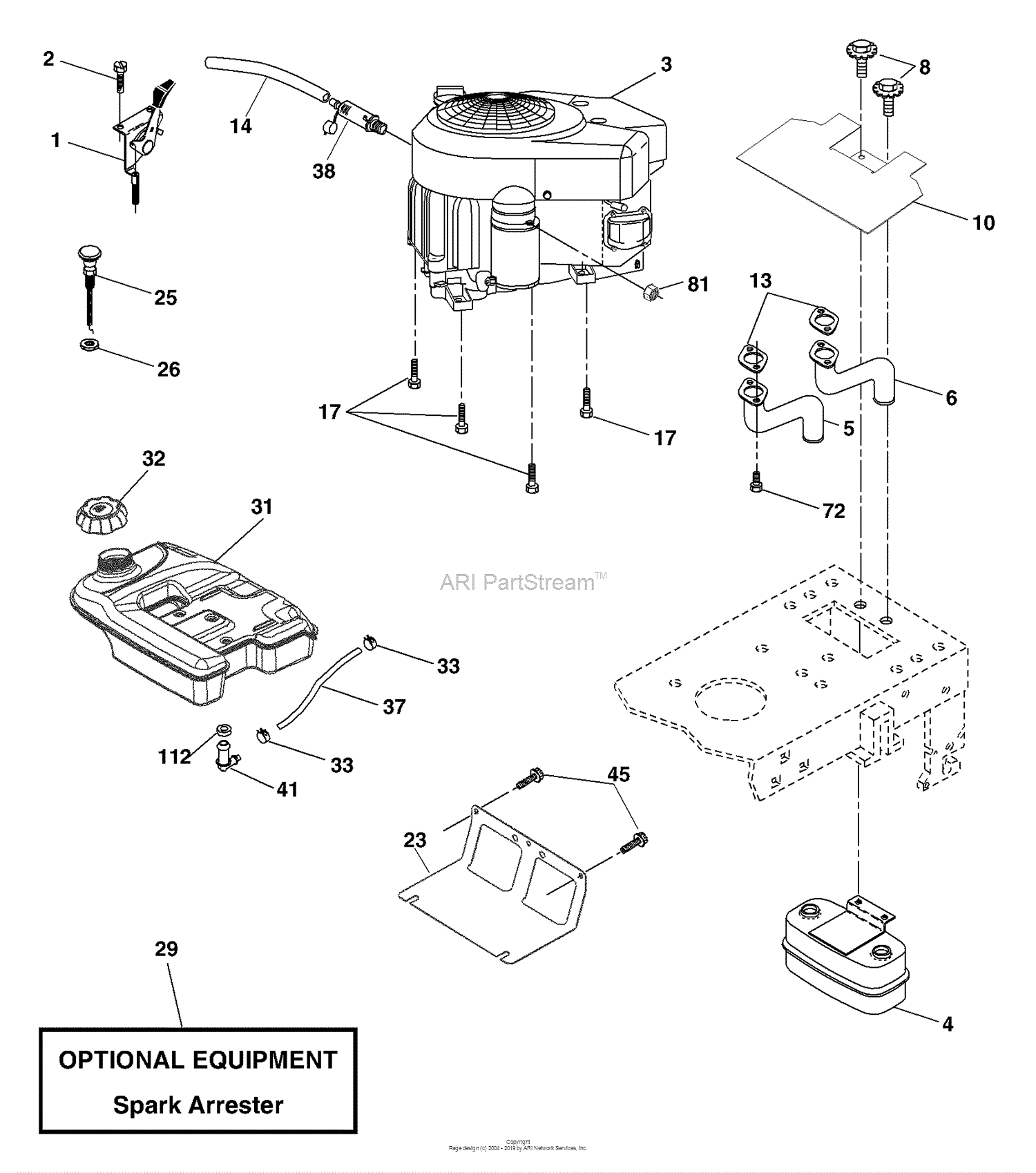 Husqvarna YTH 2148 D (954571960) (2004-04) Parts Diagram for Engine