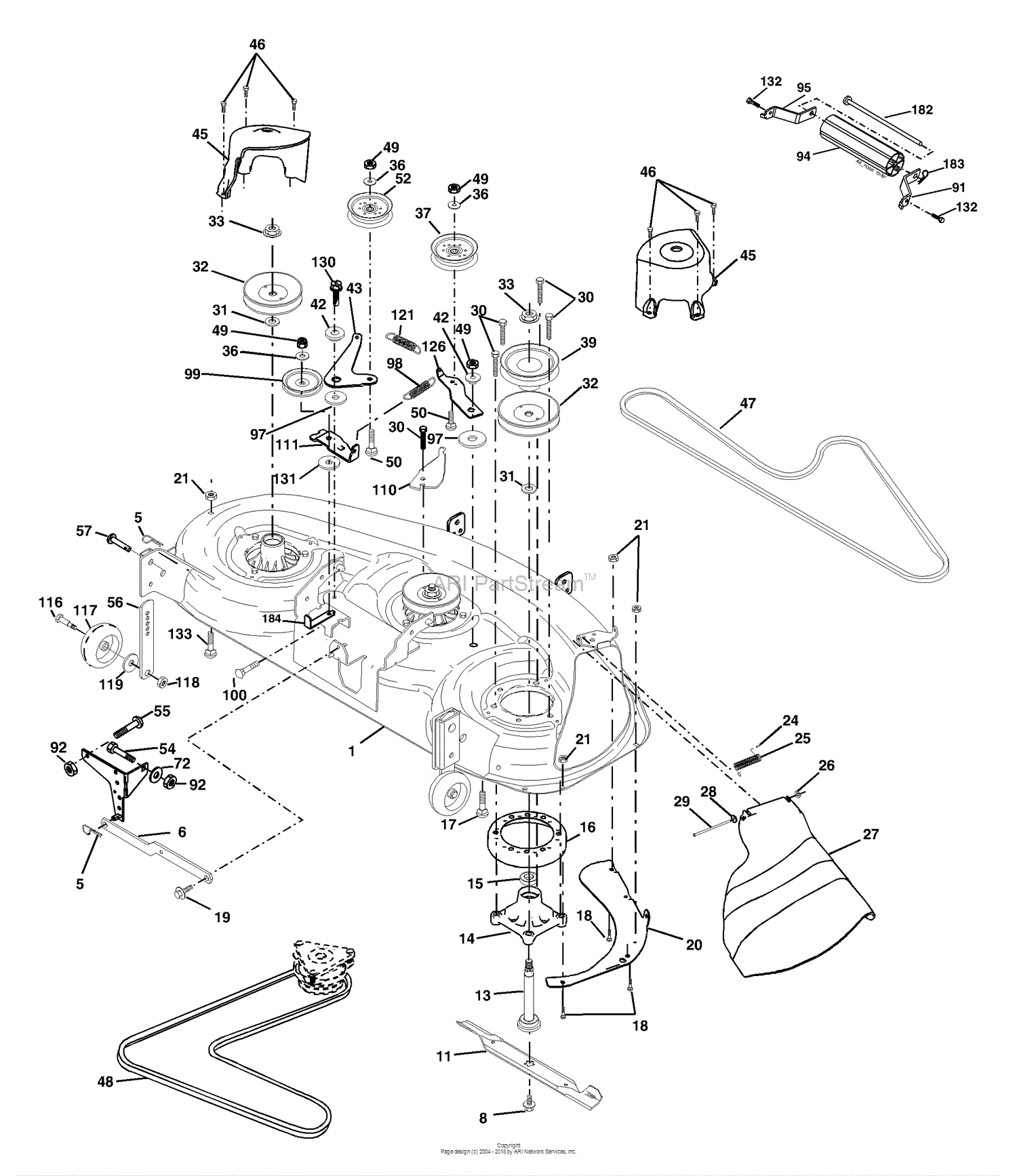 Husqvarna YTH 2148 (LO21H48A) (954572035) (2003-12) Parts Diagram for ...