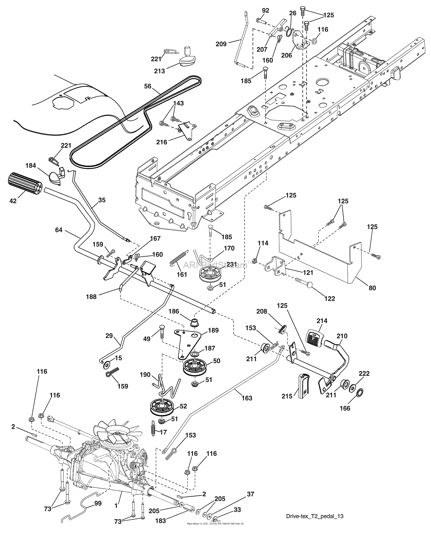 Husqvarna YTH 2242 (96043007100) (2008-12) Parts Diagram for Drive