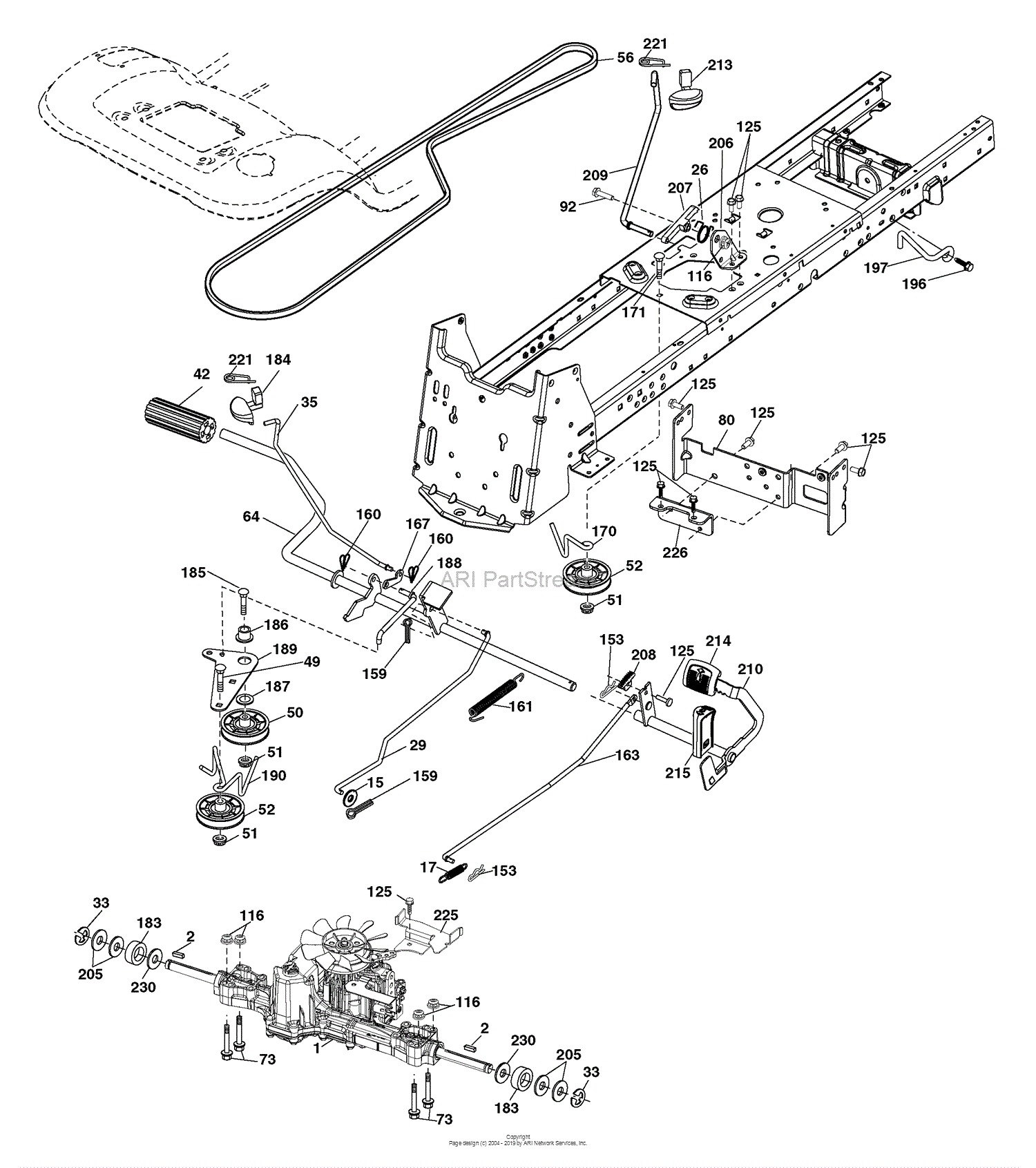 Husqvarna YTH 2242 T (917.279181) (2006-05) Parts Diagram for Drive