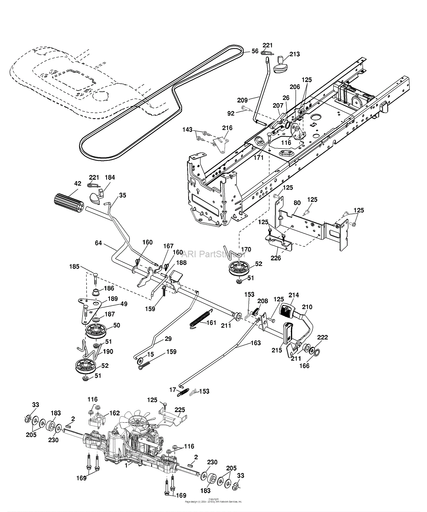 Husqvarna YTH 2246 (96043003700) (2006-11) Parts Diagram for Drive