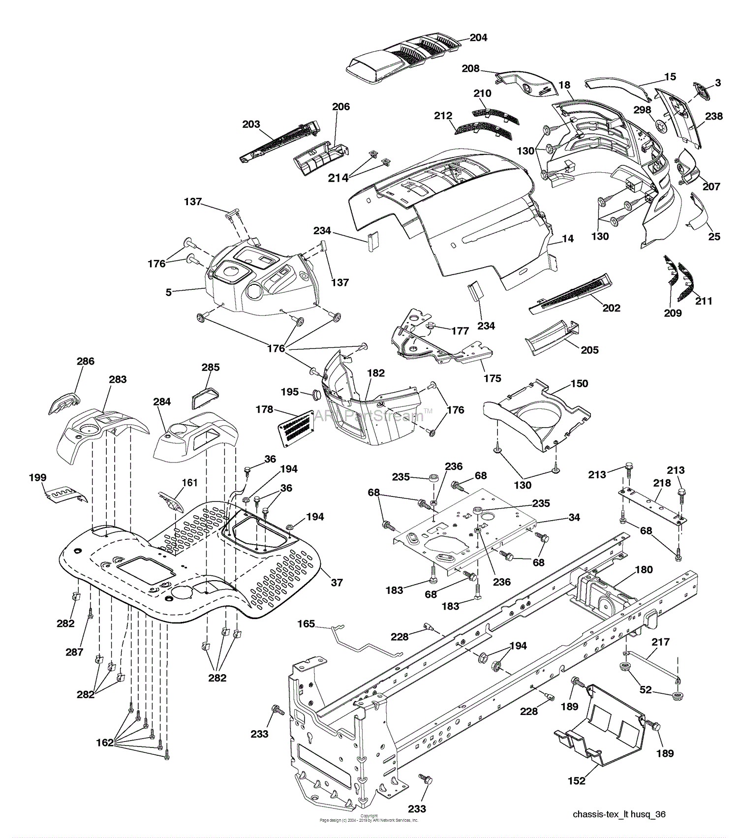 Husqvarna YTH 2348 (917289570) (2010-04) Parts Diagram for Chassis