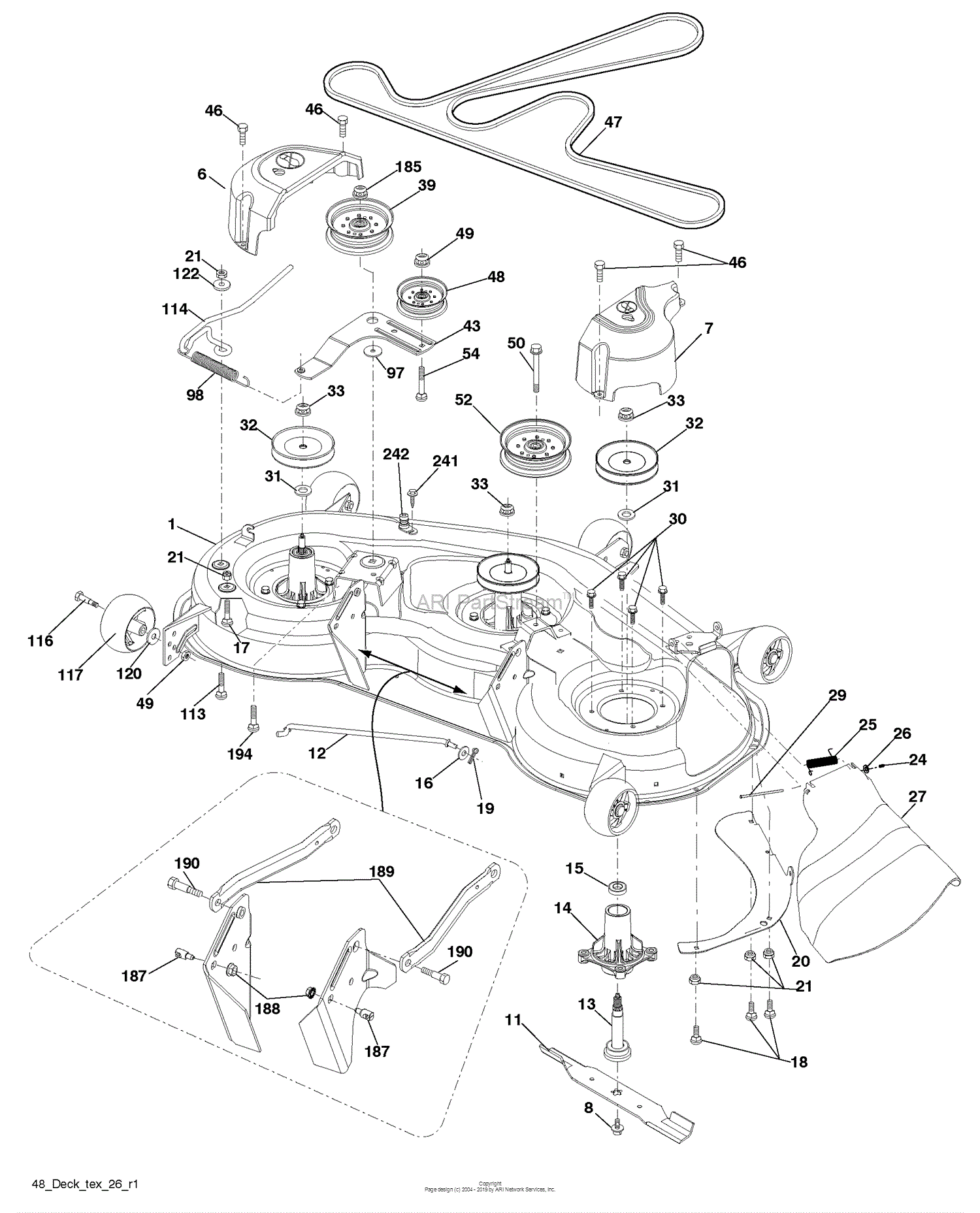 Husqvarna YTH 2348 (917289570) (2010-04) Parts Diagram for Mower Deck