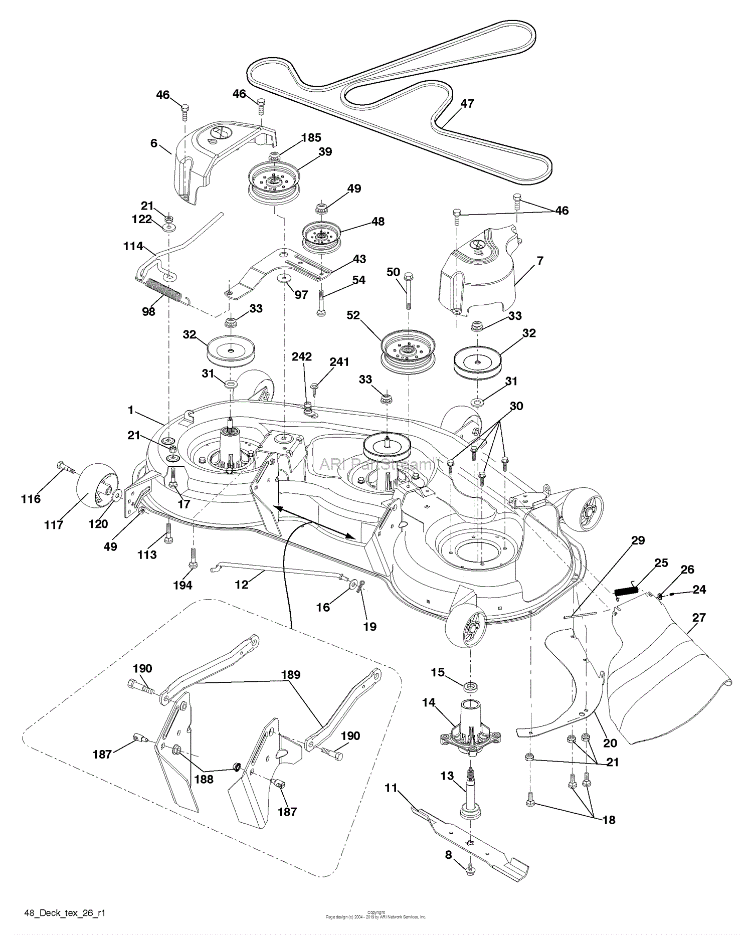 Husqvarna YTH 2348 (917289571) (2010-04) Parts Diagram for Mower Deck