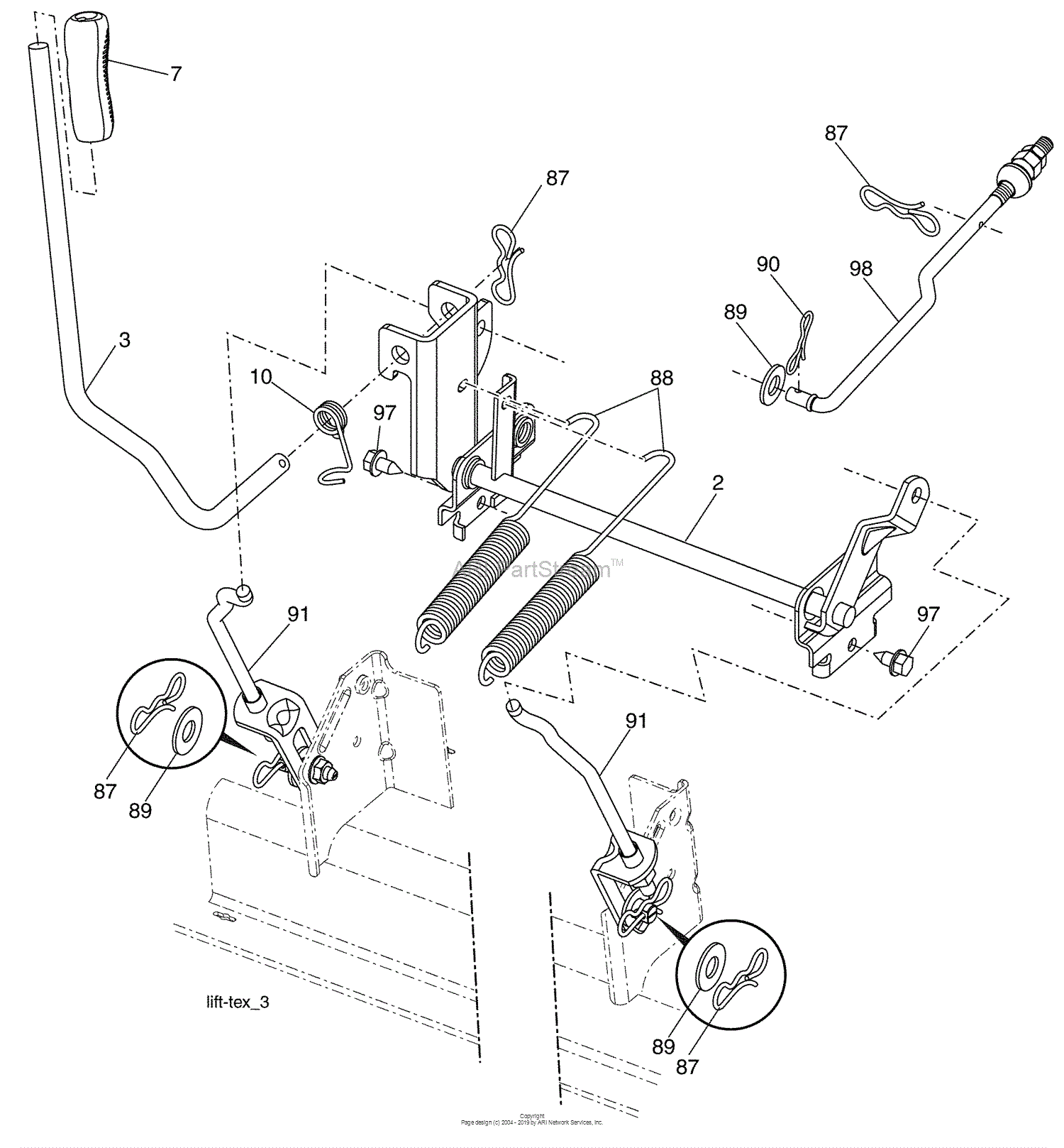 Husqvarna YTH 2348 (96043005901) (2009-01) Parts Diagram for Mower Lift