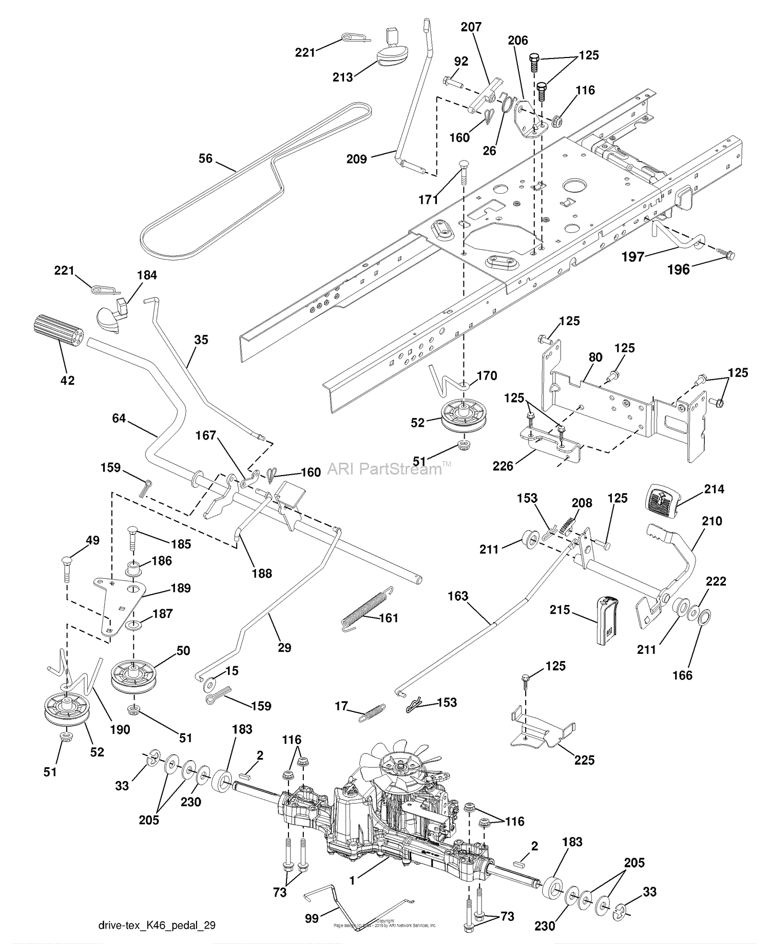 Husqvarna YTH 2348 (96045000502) (2008-04) Parts Diagram for Drive