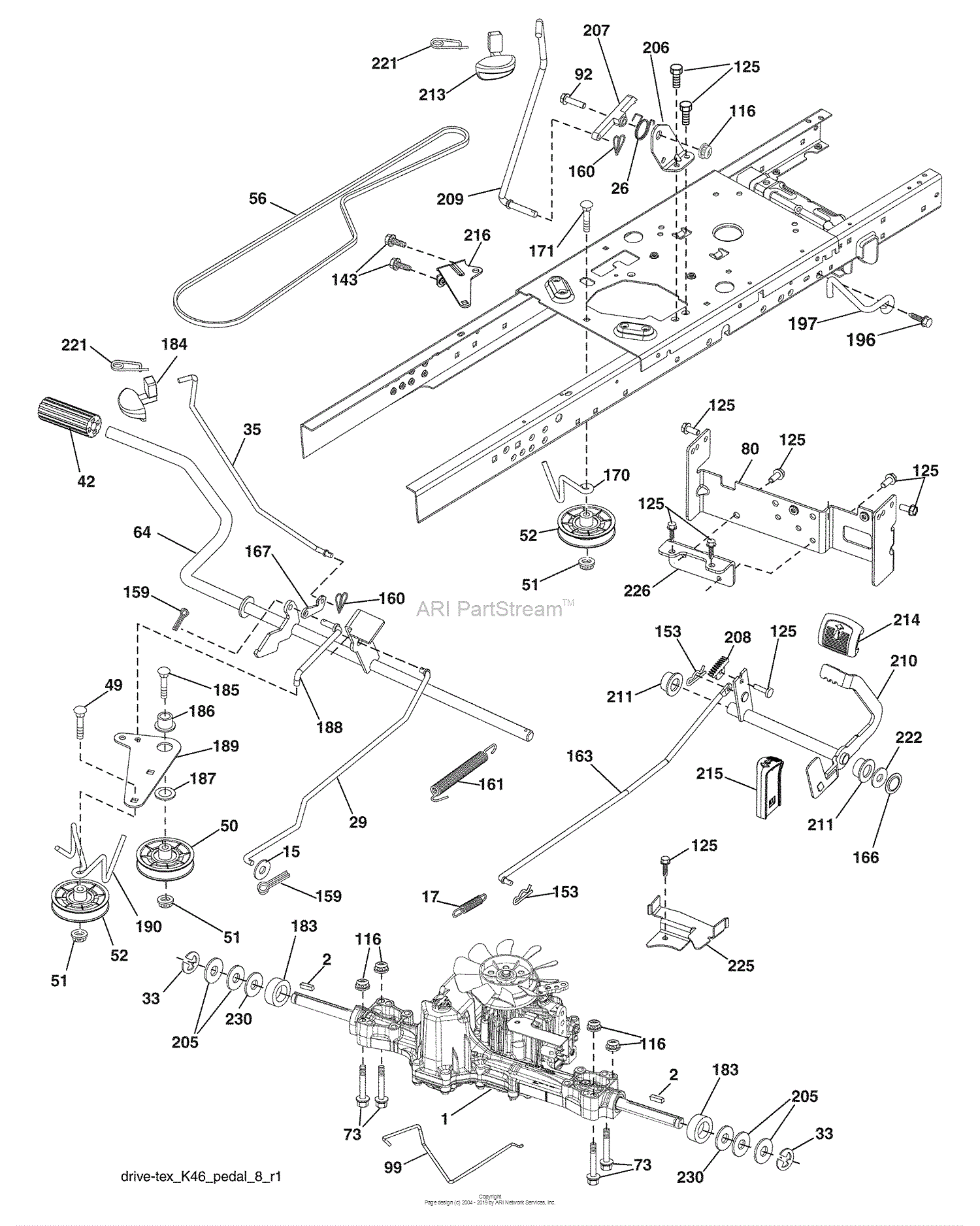 Husqvarna Yth 2348 (96045000503) (2009-02) Parts Diagram For Drive