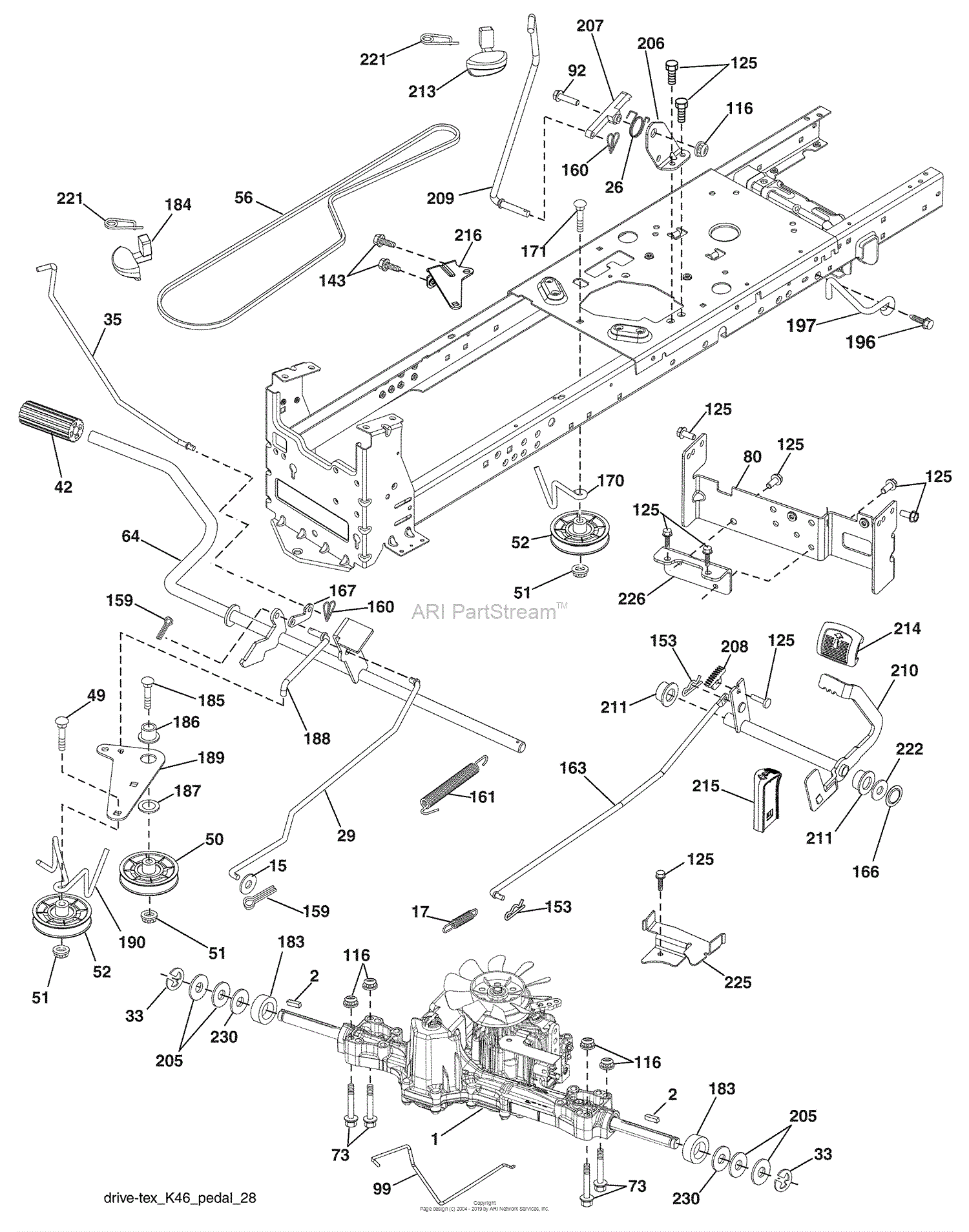 Husqvarna YTH 2348 (96045000901) (2008-09) Parts Diagram for Drive