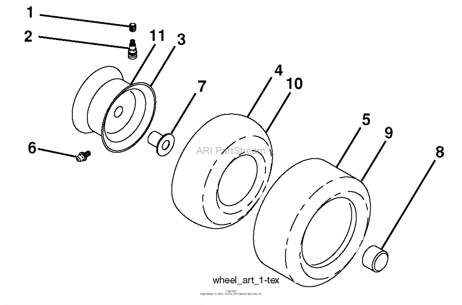 Husqvarna Yth 24 V 48 Ls 96043008900 2009 12 Parts Diagram For Wheels And Tires 4403