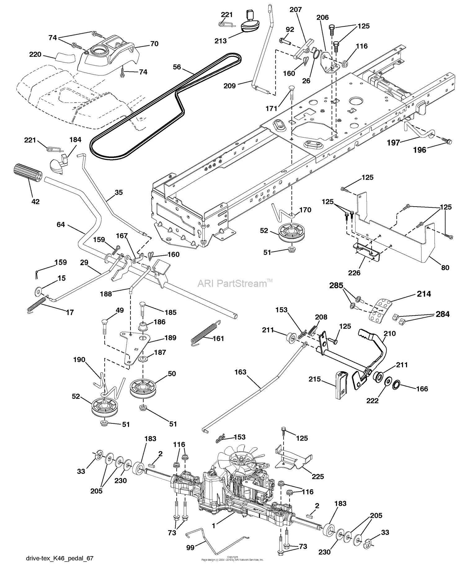 Husqvarna YTH 24 V 48 LS (96043009800) (2009-12) Parts Diagram for Drive