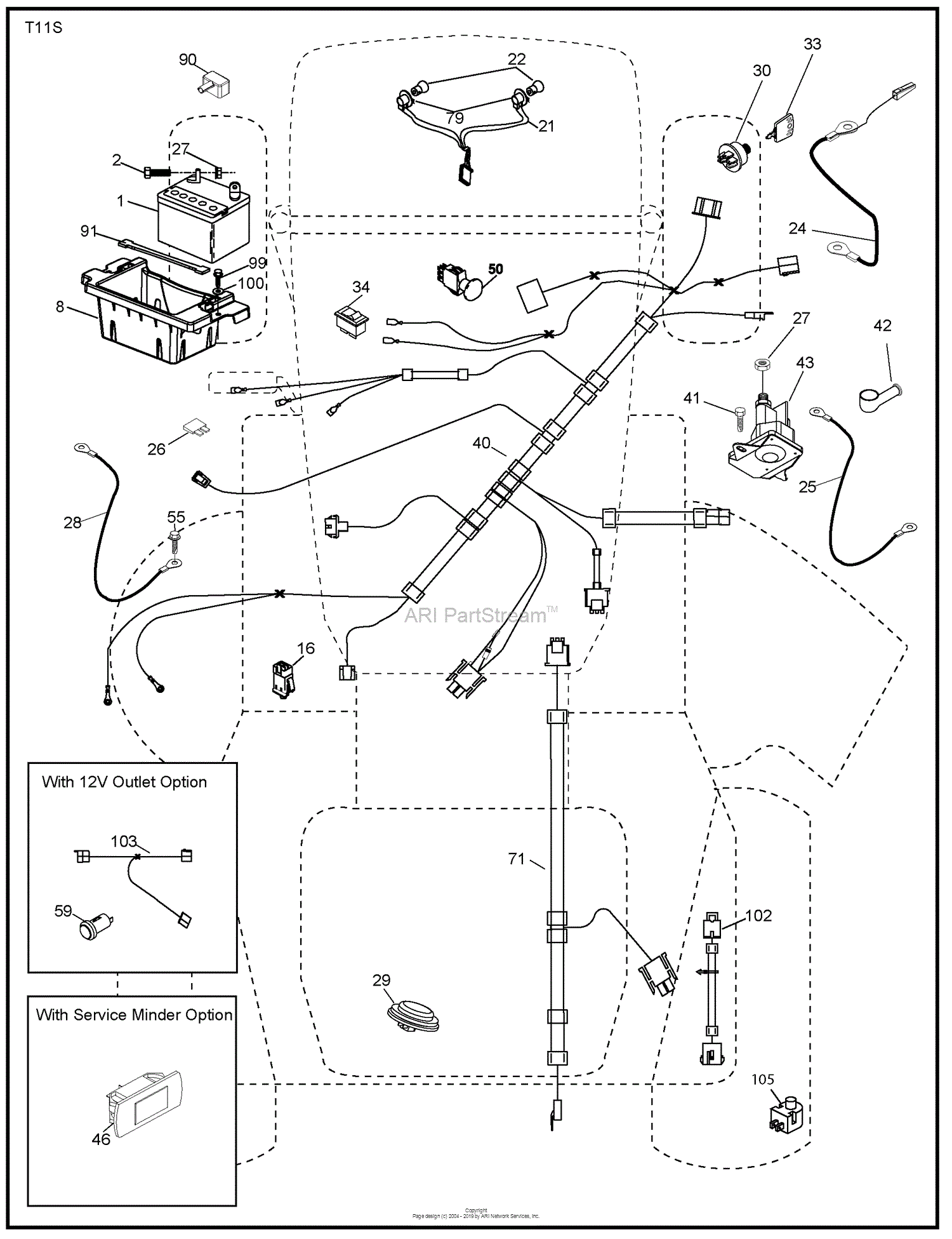 Husqvarna YTH 24 V 54 (96043009301) (2010-04) Parts Diagram for Electrical