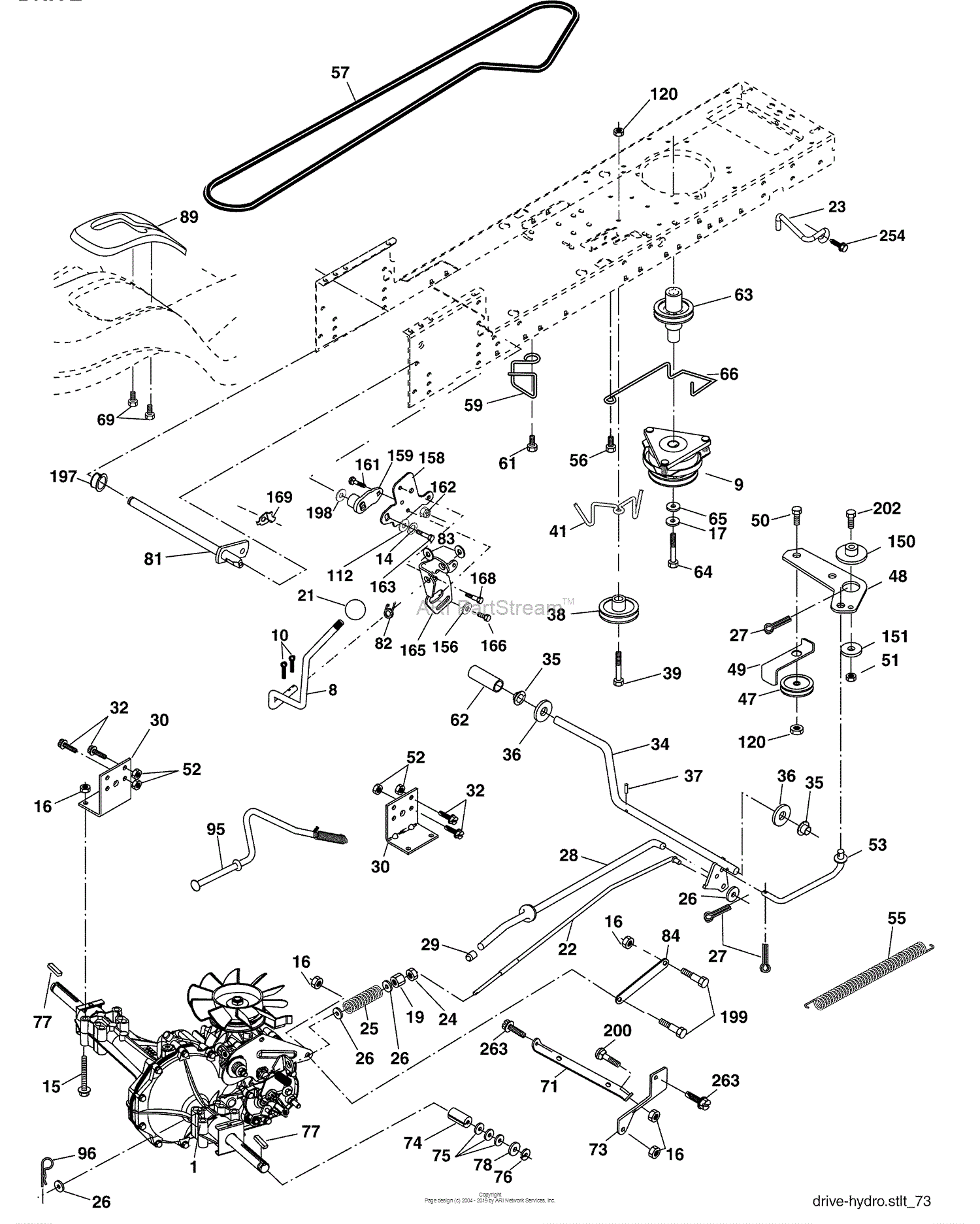 Husqvarna YTH 2448 (96015000100) (2005-03) Parts Diagram for Drive