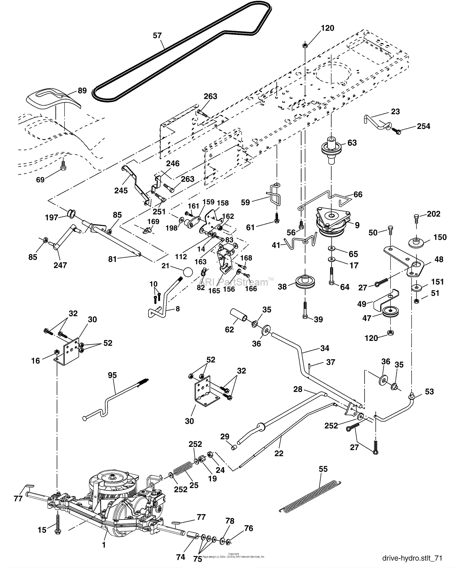 Husqvarna YTH 2448 (96015000102) (200503) Parts Diagram for Drive