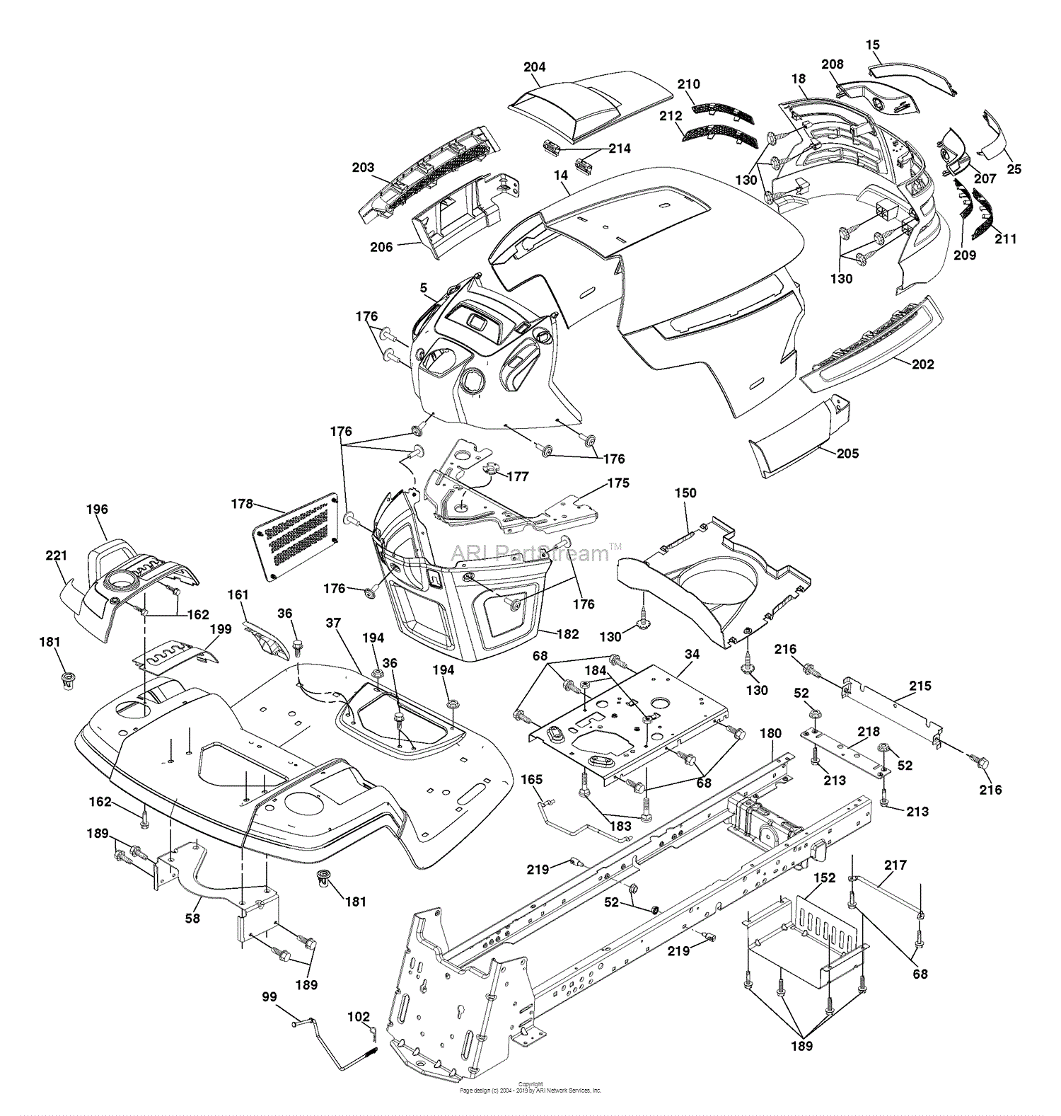 Husqvarna YTH 2448 T (917.279201) (2006-05) Parts Diagram for Chassis